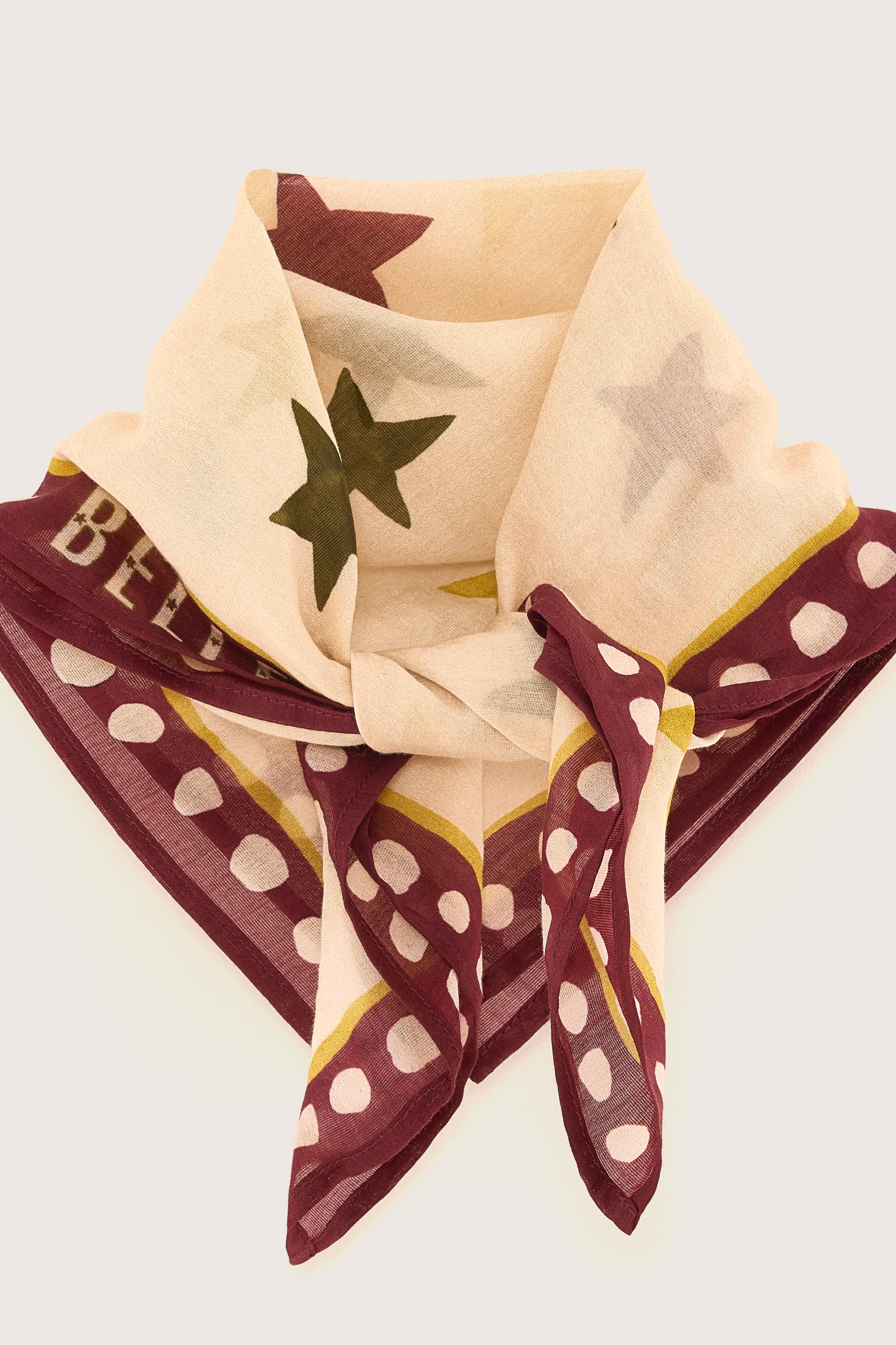 Serra Square Scarf - Desert / Shell / Windsor wine For Women | Bellerose