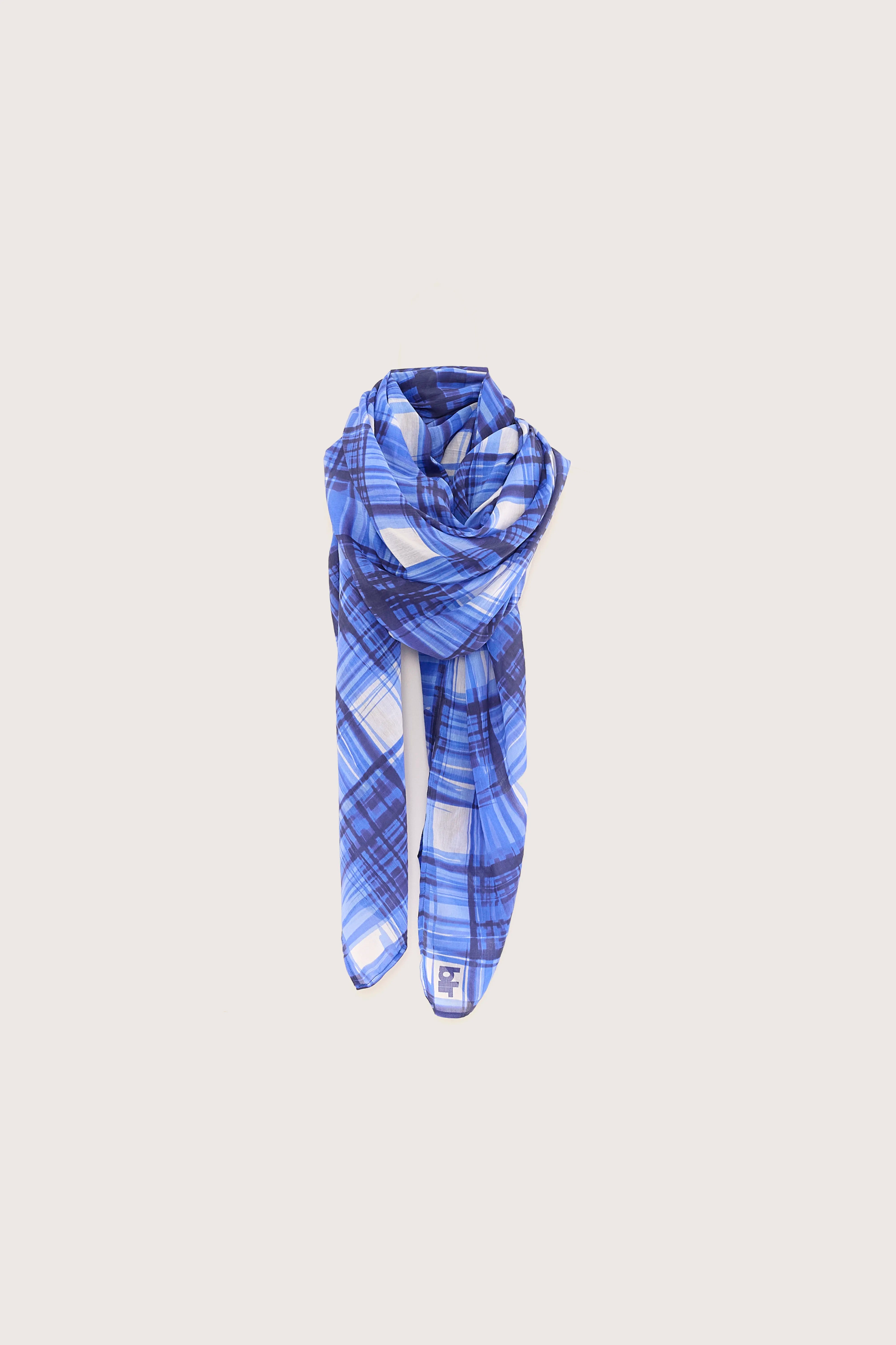 Serus Square Scarf - Seafoam / Touareg For Women | Bellerose