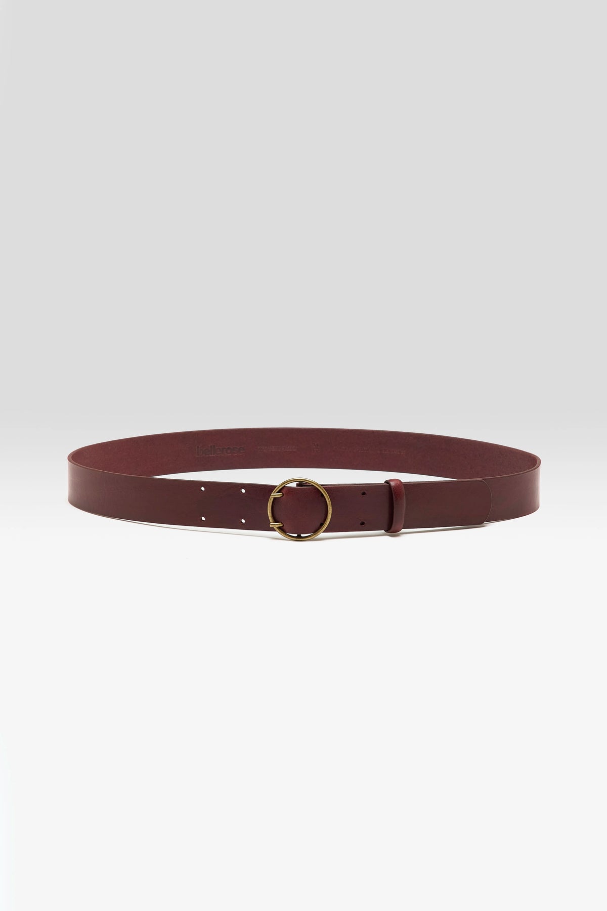 Selya Burgundy Leather Belt - Bordeaux For Women | Bellerose