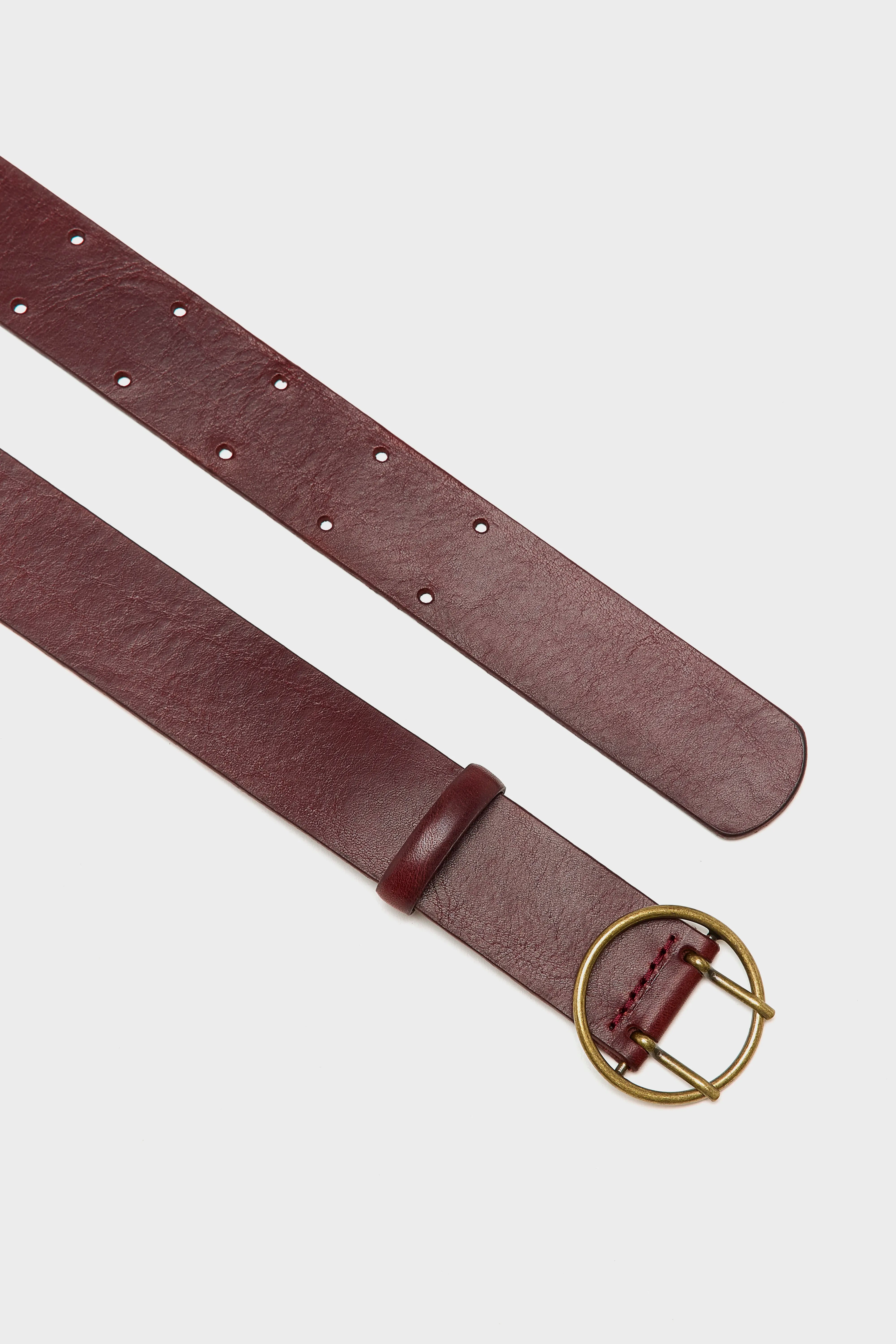 Selya Burgundy Leather Belt - Bordeaux For Women | Bellerose