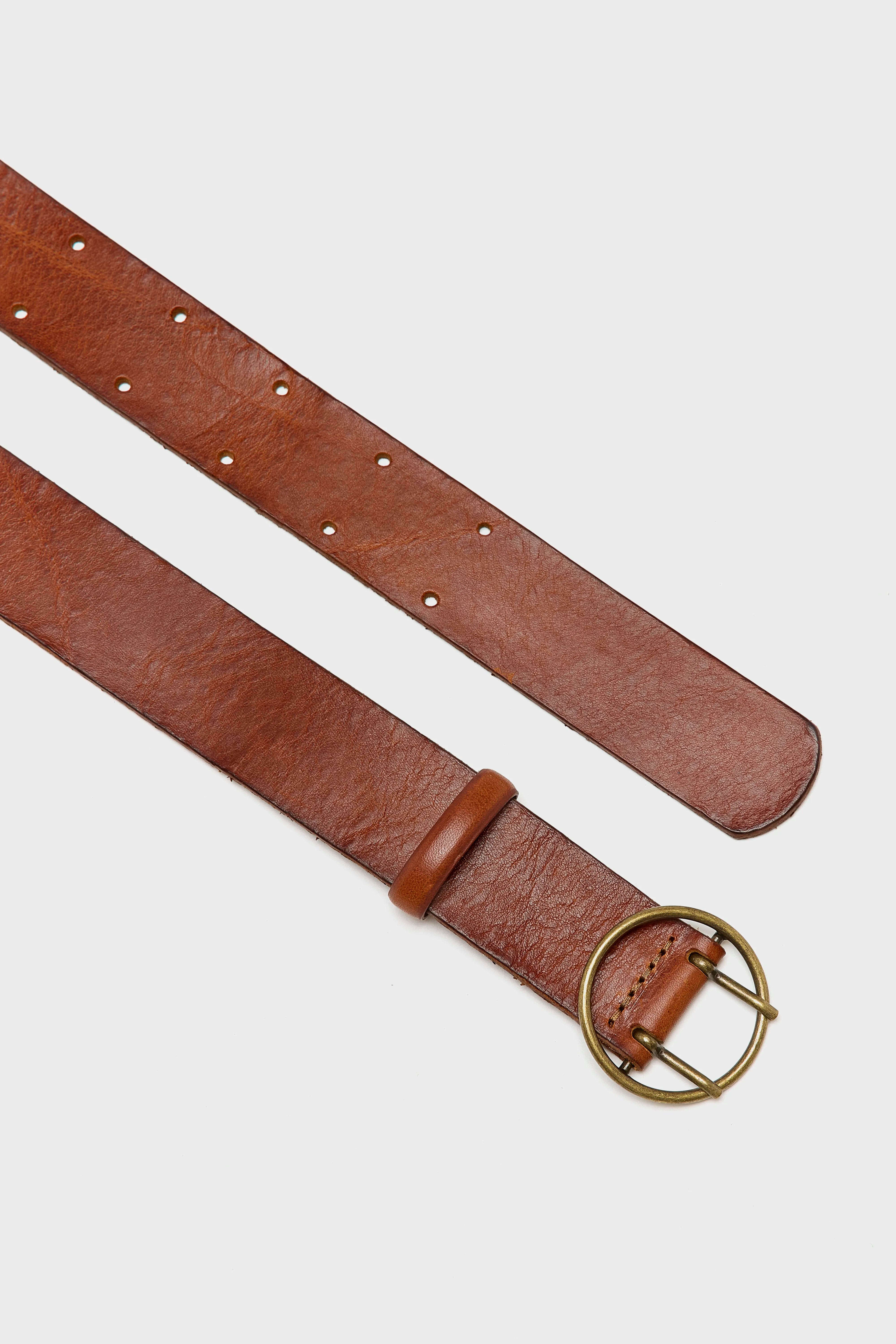 Selya Leather Belt - Cognac For Women | Bellerose