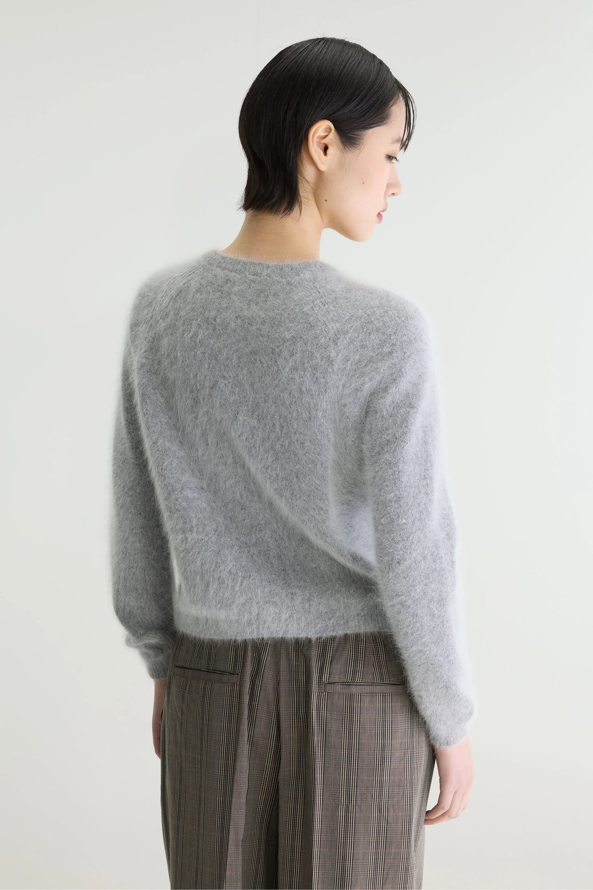 Cardigan en angora Datair (252 / W / H. GREY)