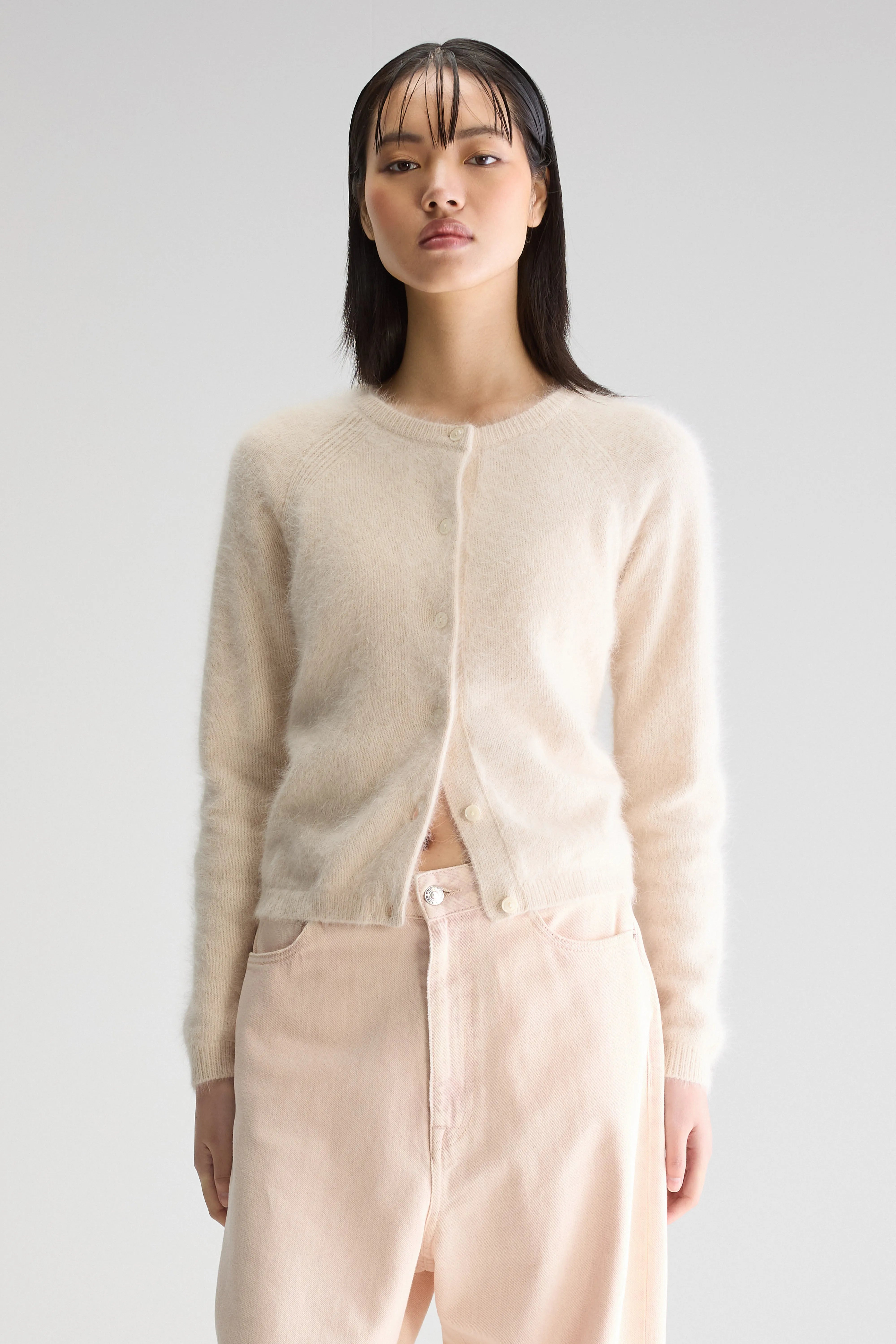 Cardigan En Angora Datair - Parchemin Pour Femme | Bellerose