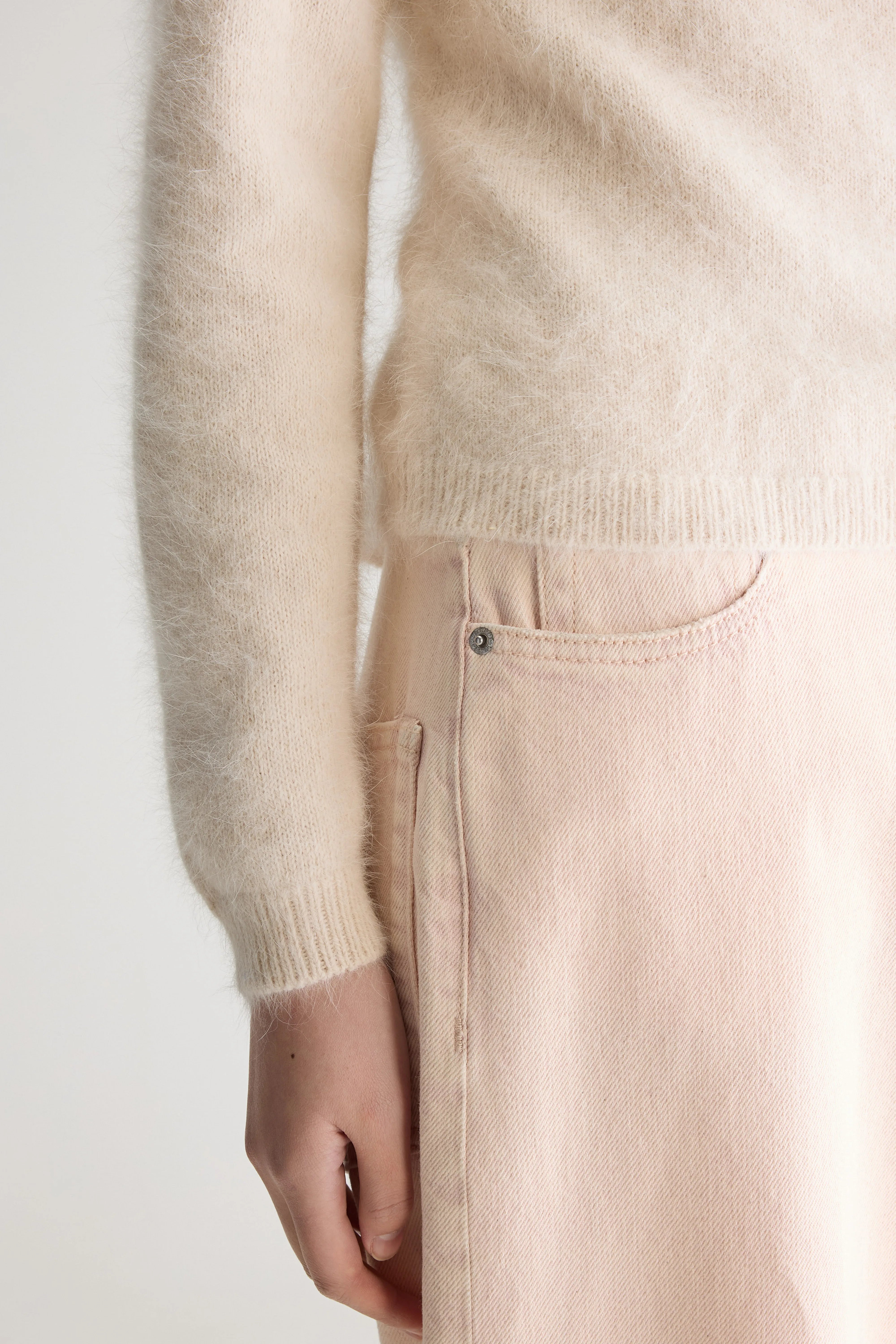 Datair angora-mix cardigan (252 / W / PARCHEMIN)