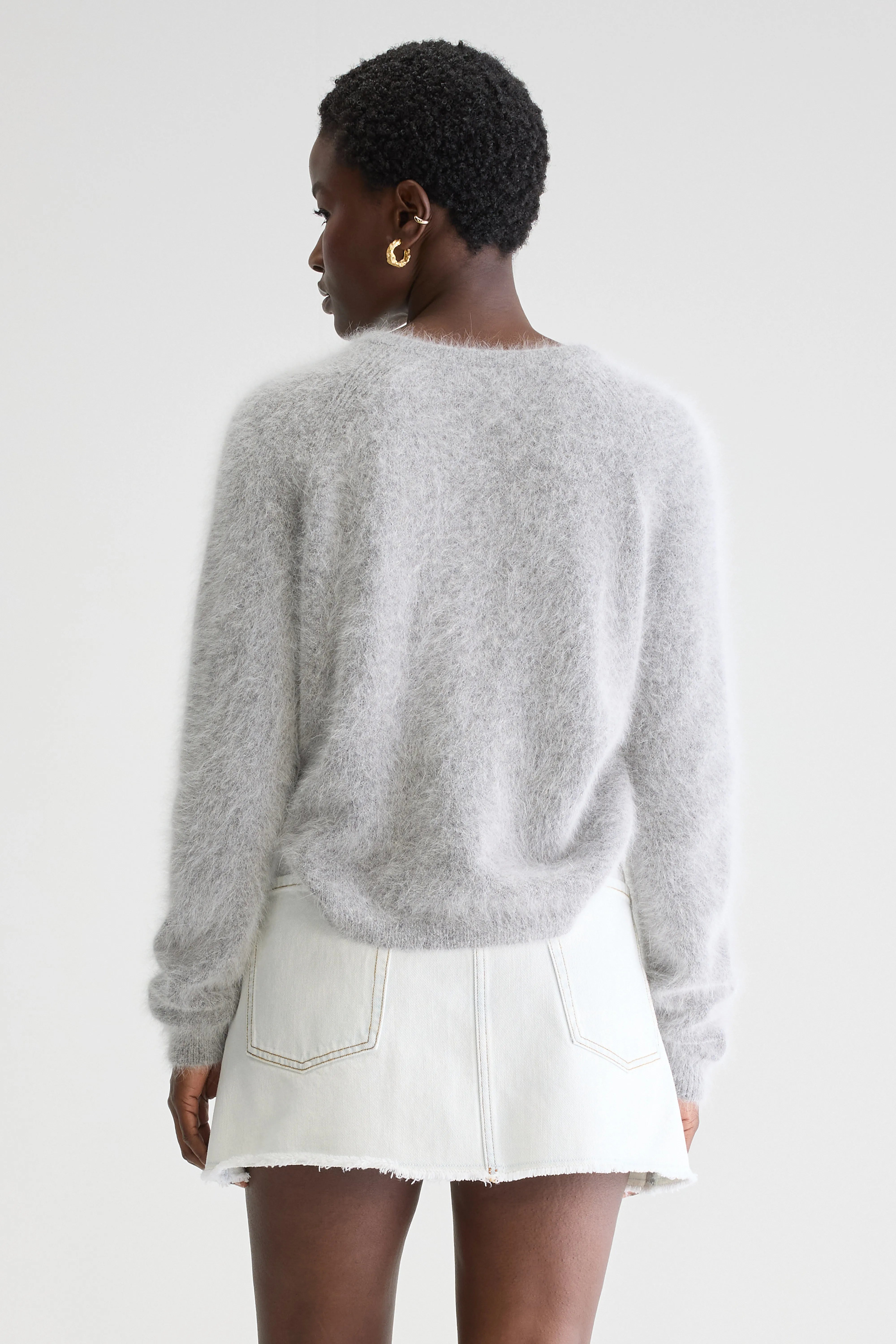 Cardigan En Angora Datair - H. grey Pour Femme | Bellerose