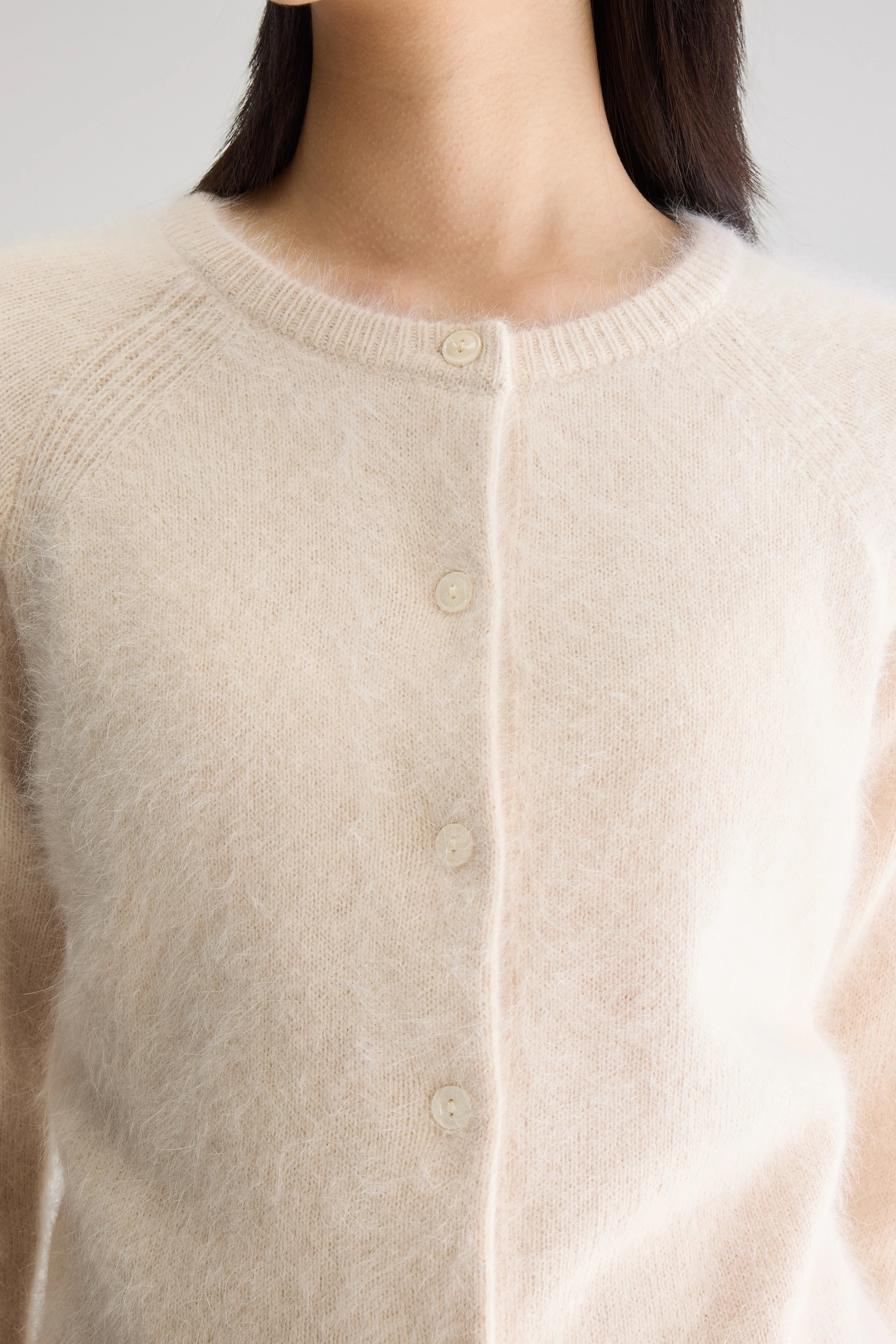 Datair Angora-blend Cardigan - Parchemin For Women | Bellerose