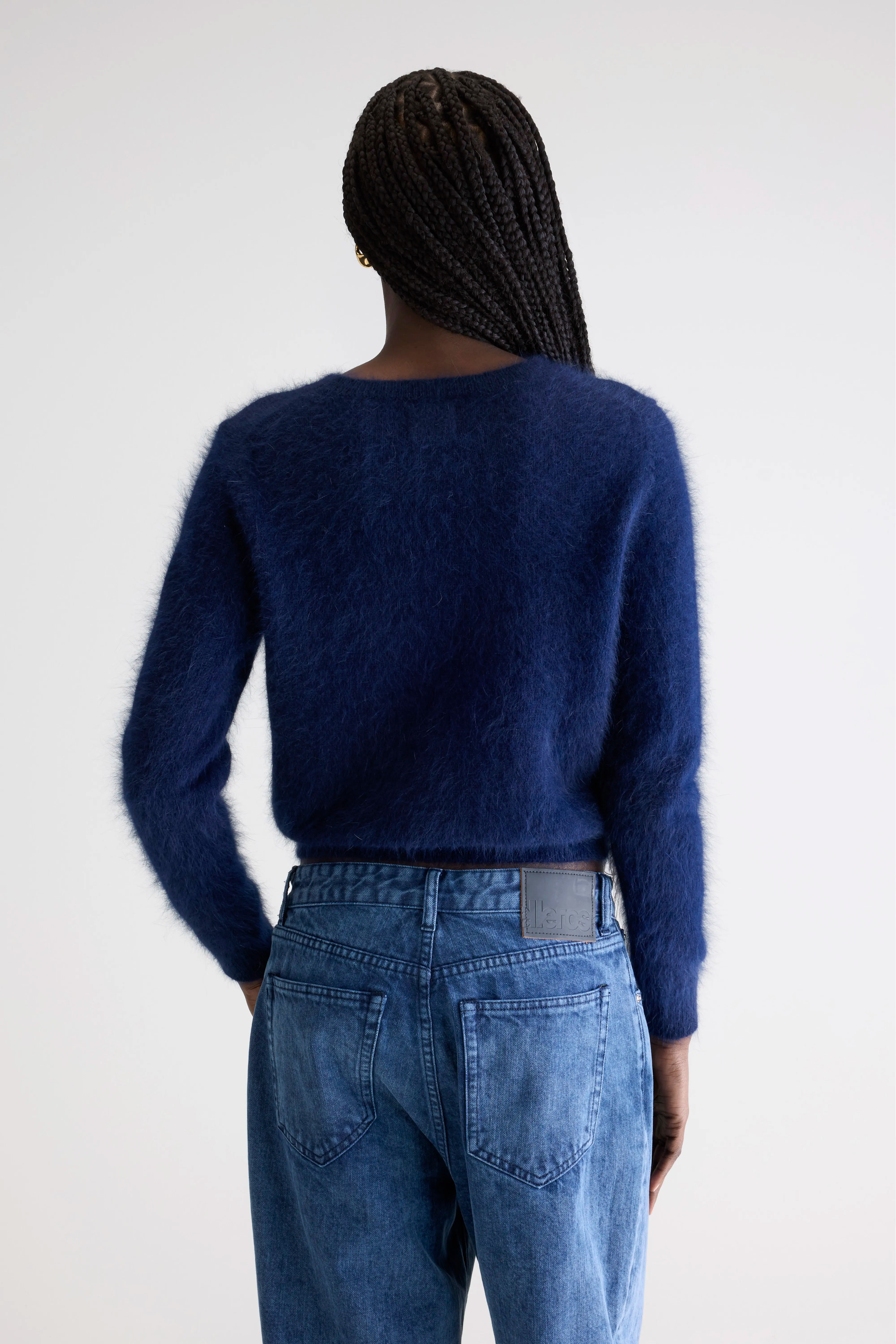 Datti Angora-blend Sweater - Navy For Women | Bellerose