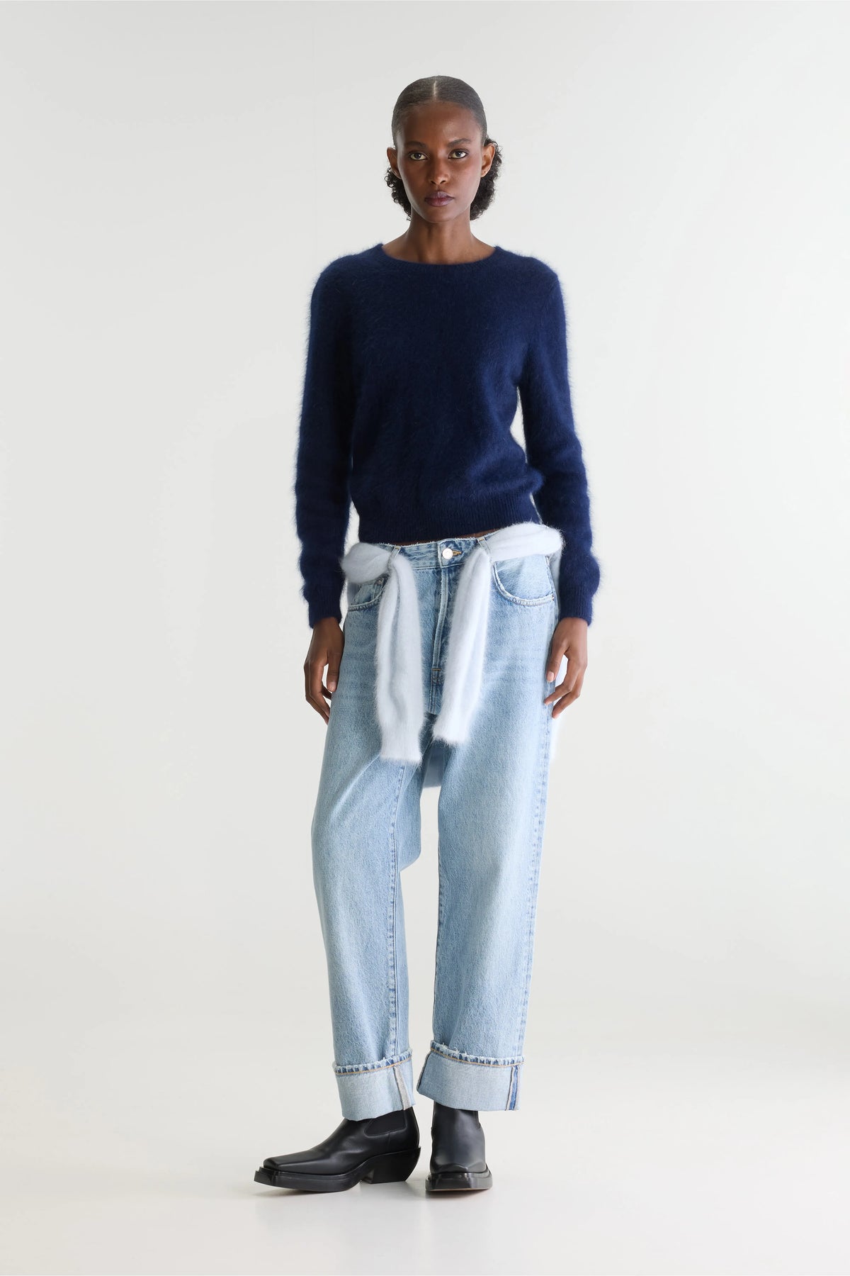 Pull en angora Datti (242 / W / NAVY)