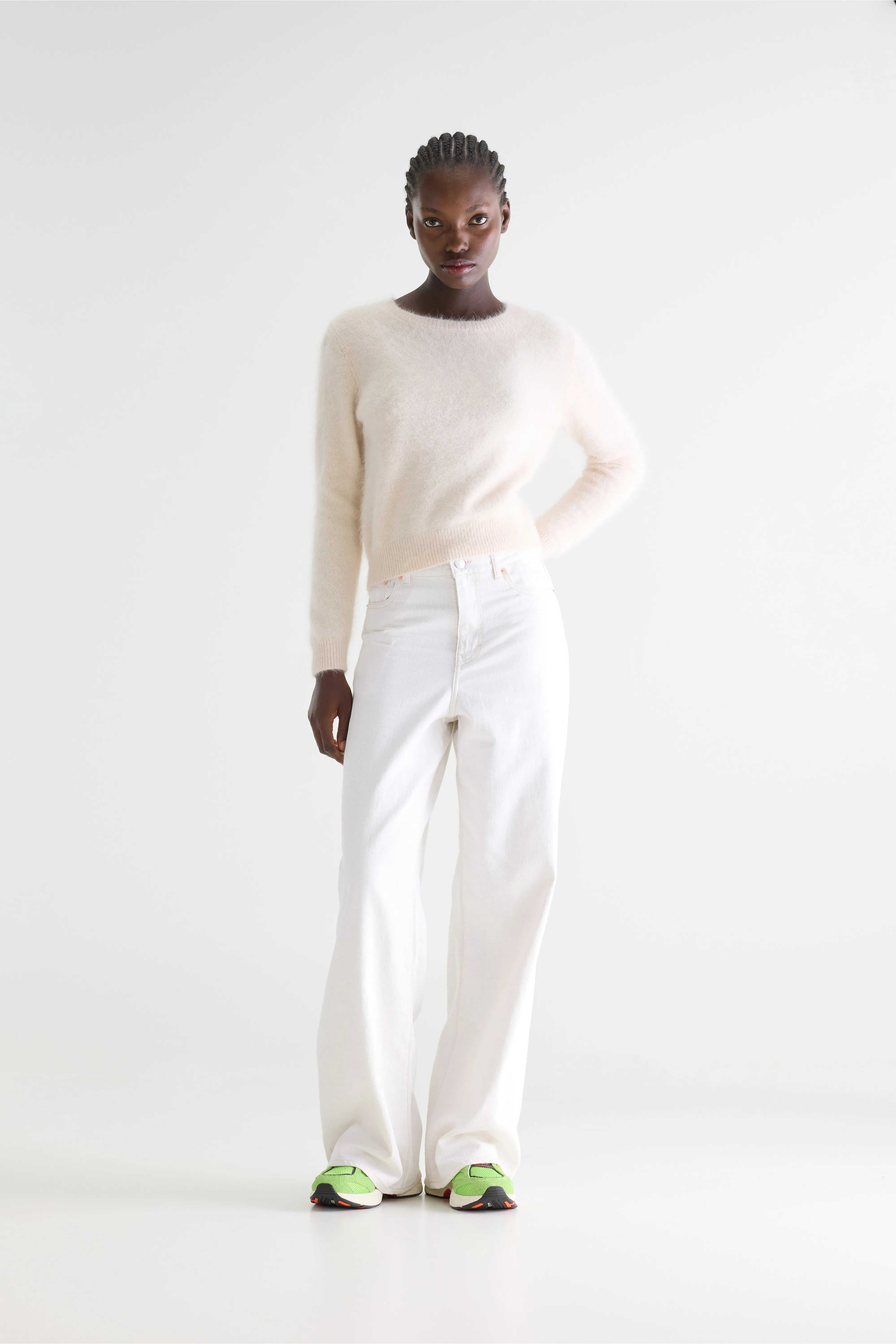 Datti Angora-blend Ecru Sweater - Parchemin For Women | Bellerose