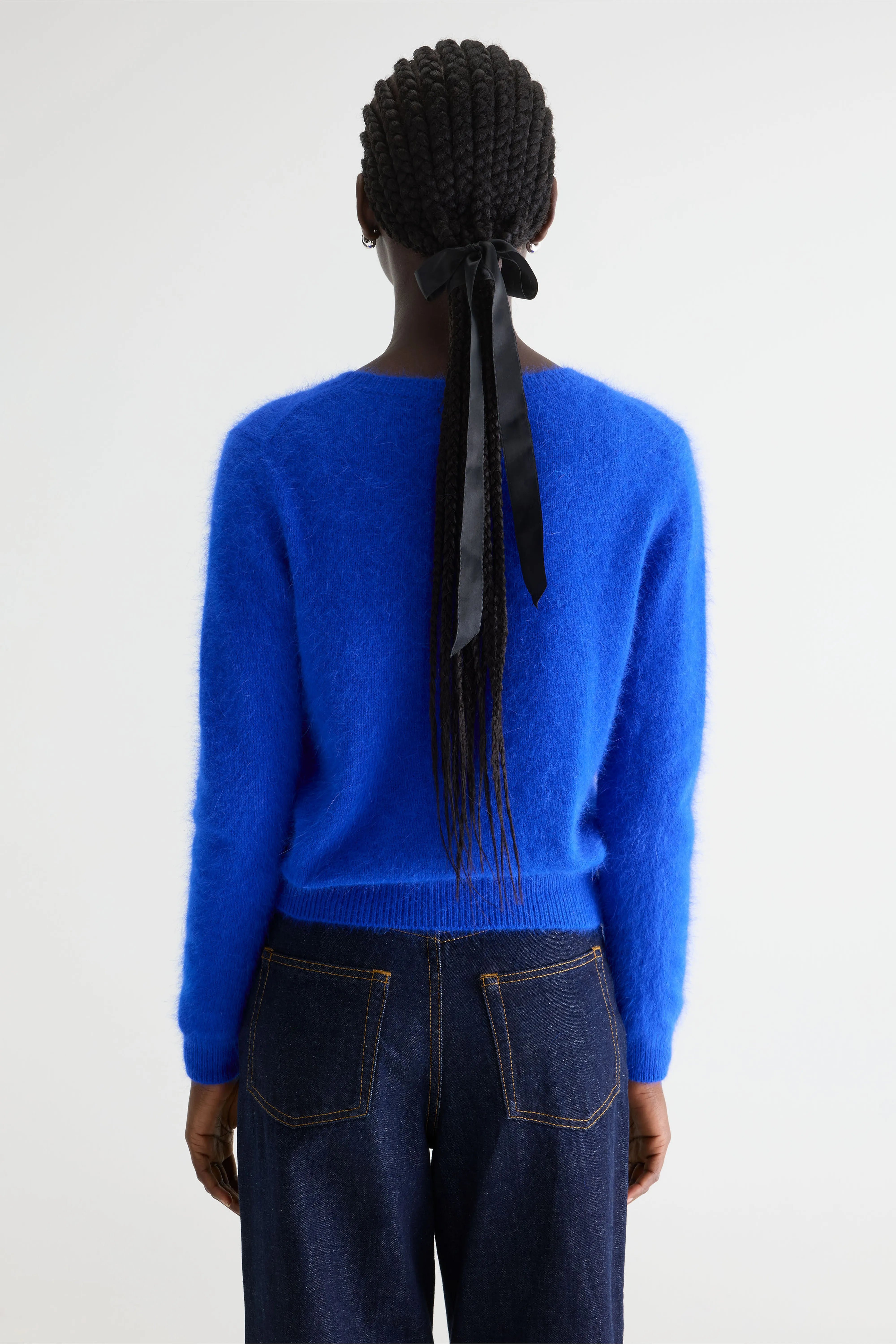 Datti angora-blend lazuli blue sweater (252 / W / LAZULI)