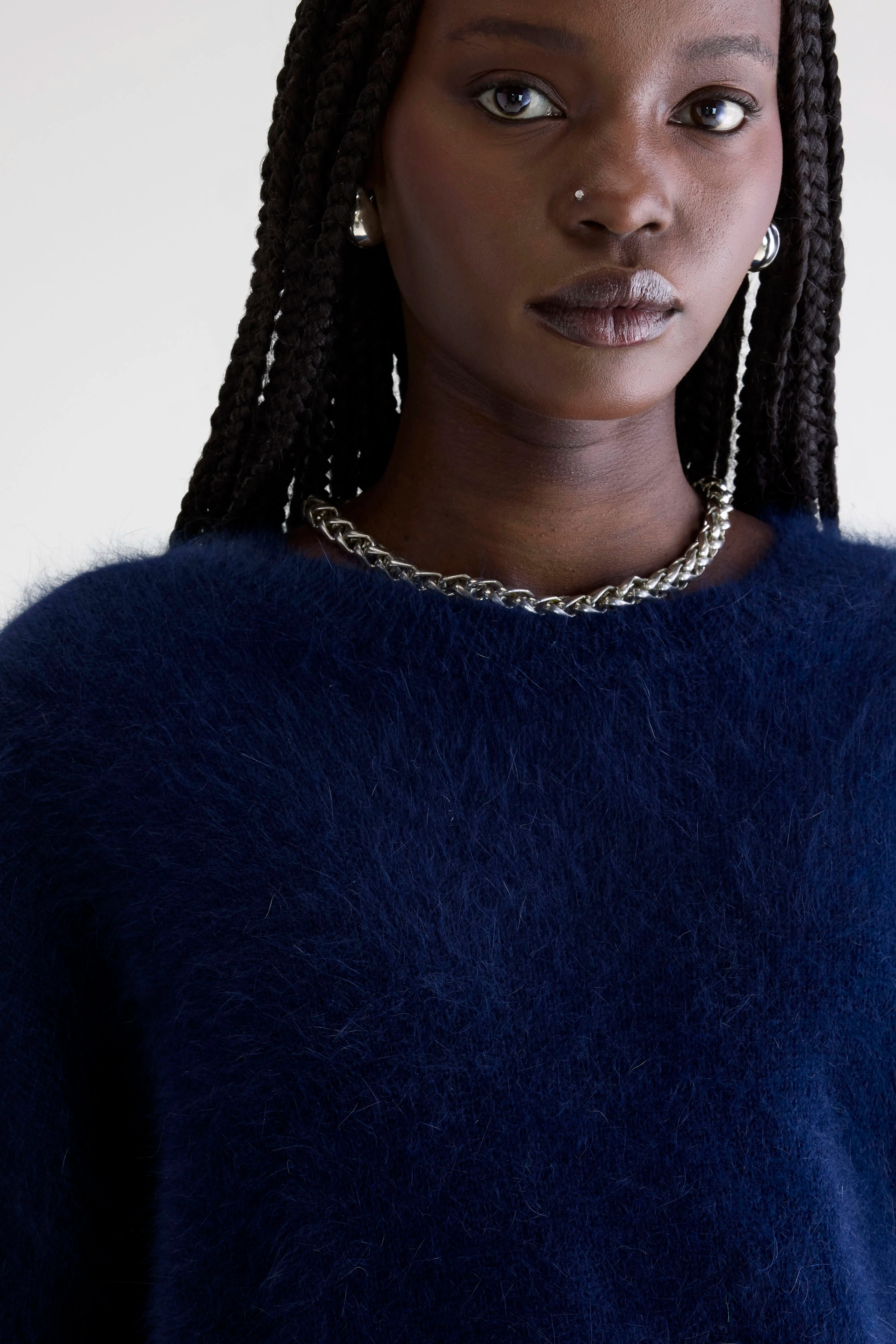 Datus Angora-blend Sweater - Navy For Women | Bellerose