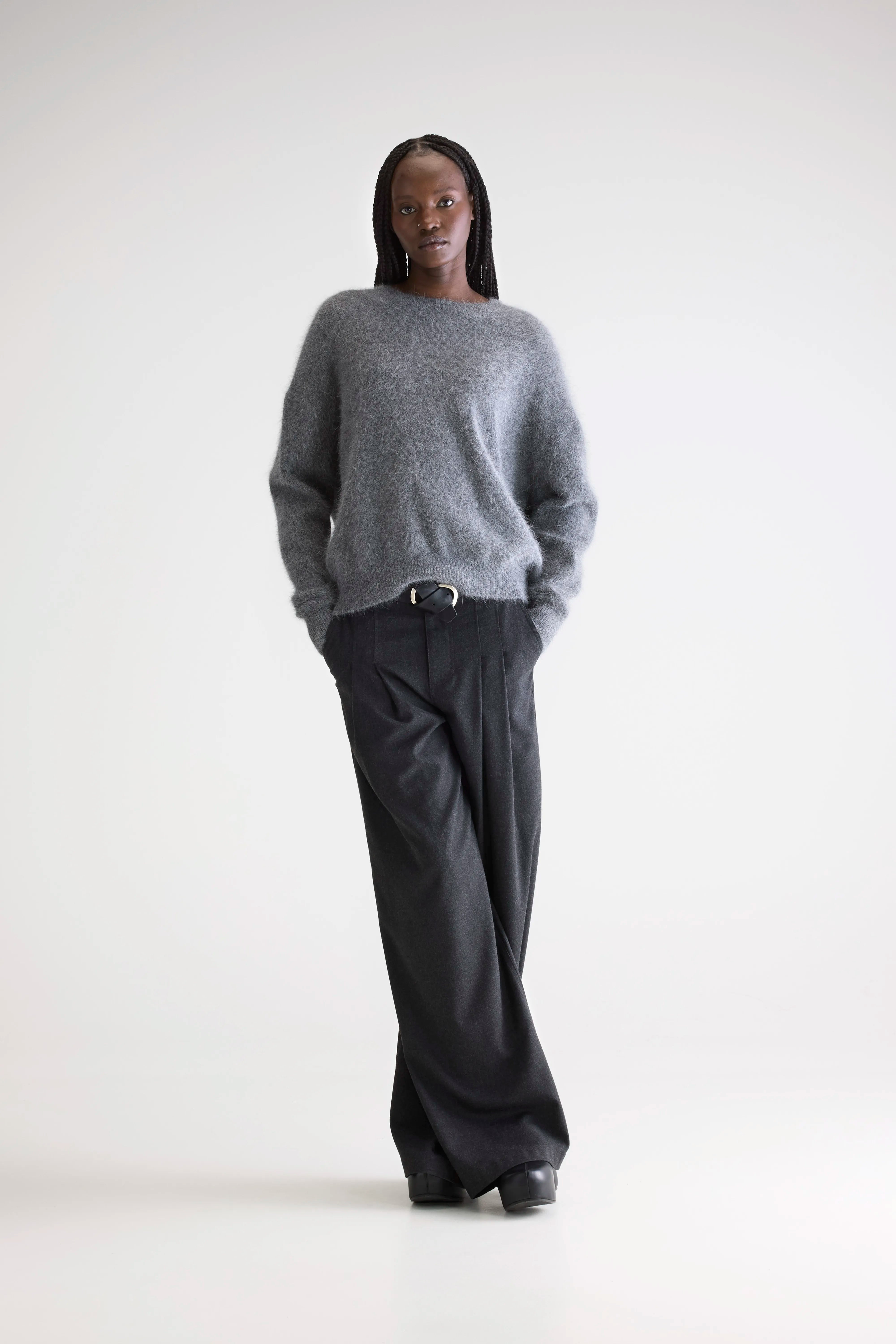 Datus Angora-blend Sweater - Mid grey For Women | Bellerose