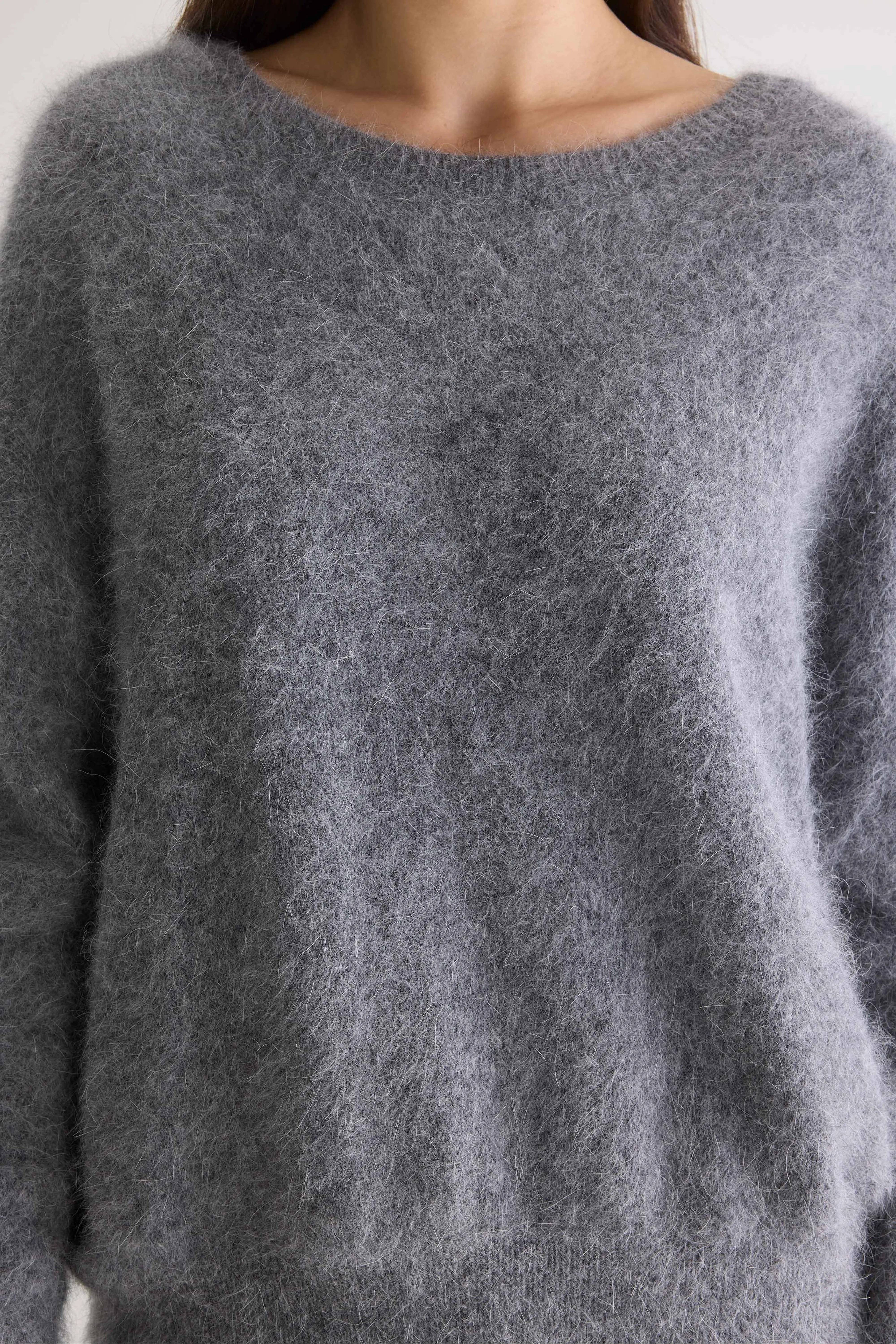 Datus grijze trui van angoramix (252 / W / MID GREY)