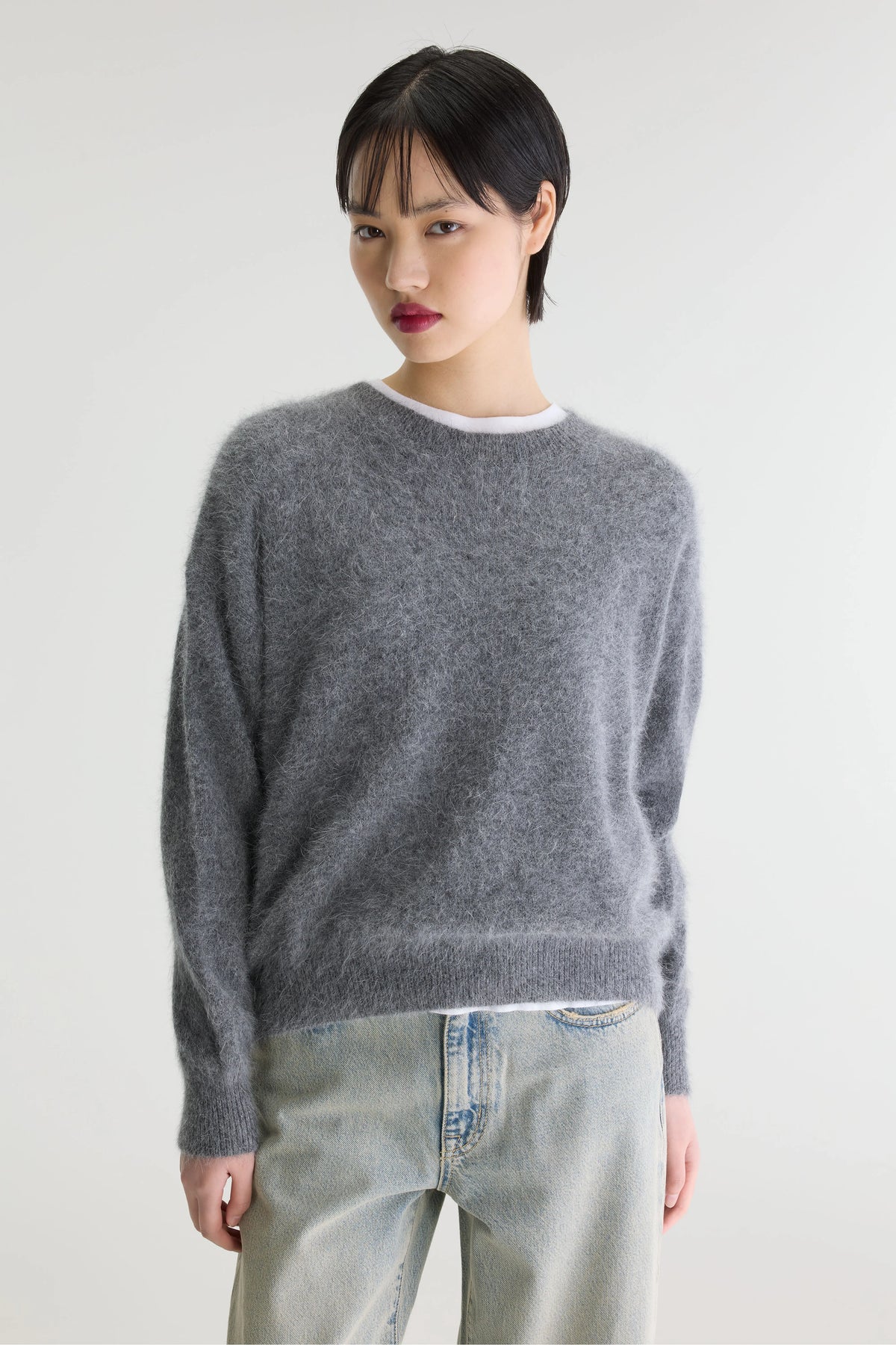 Datus Angora-blend Sweater - Mid grey For Women | Bellerose
