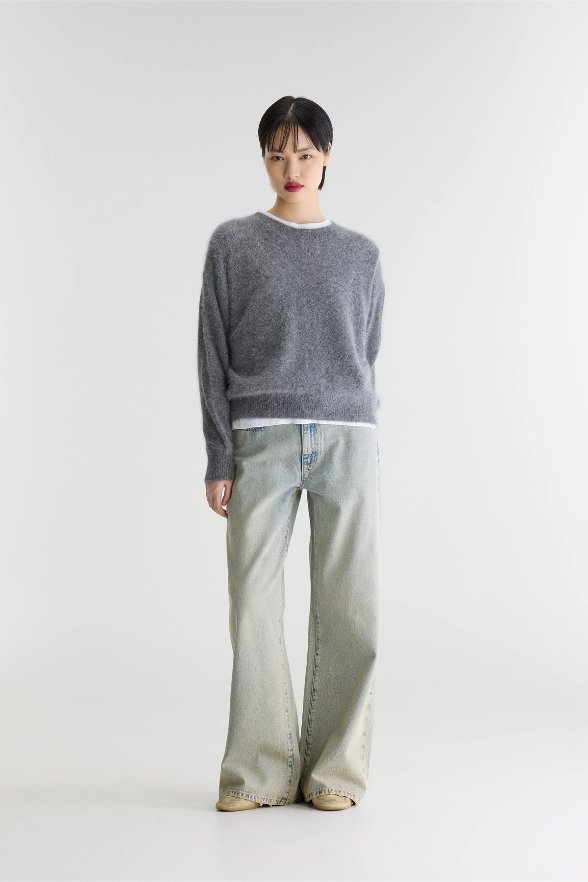 Datus Angora-blend Sweater - Mid grey For Women | Bellerose