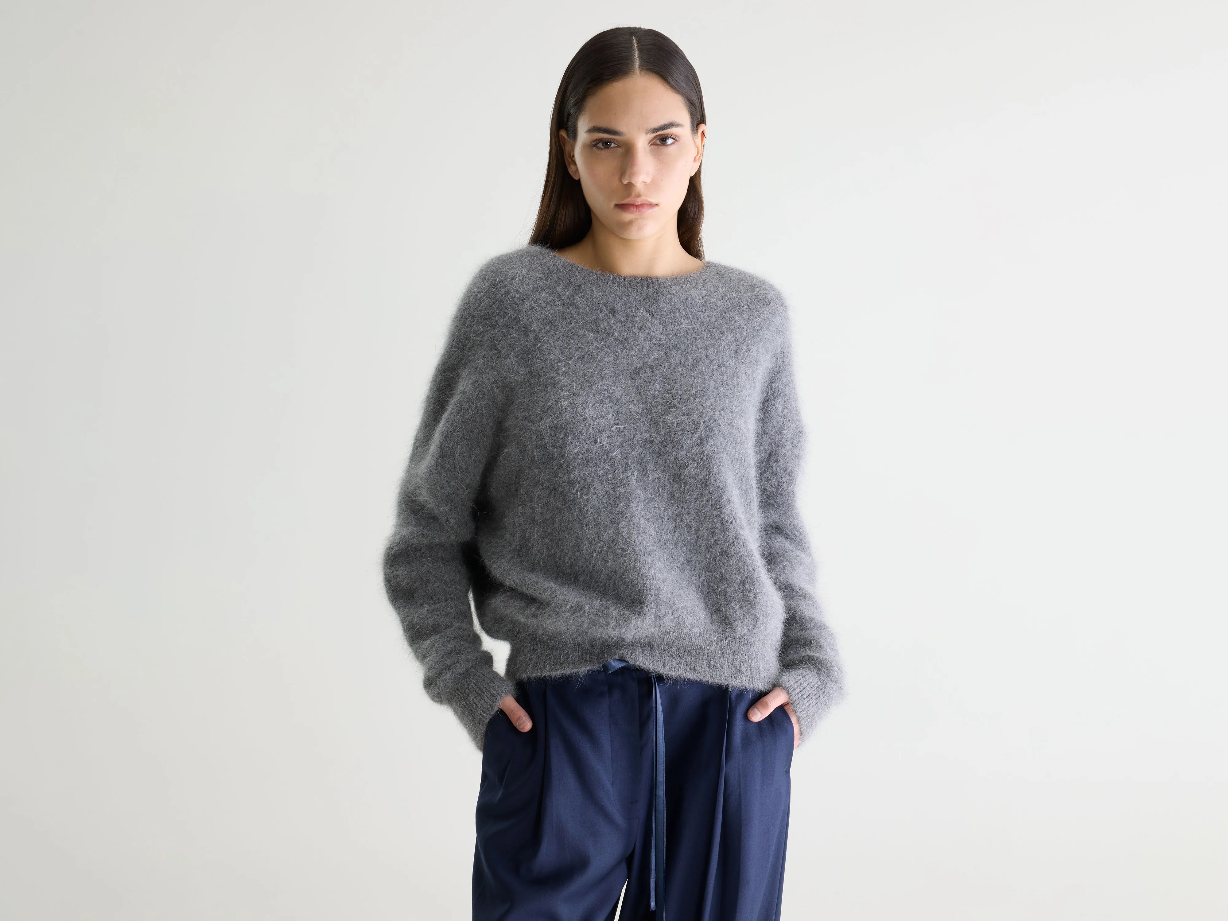 Pull en angora Datus (252 / W / MID GREY)