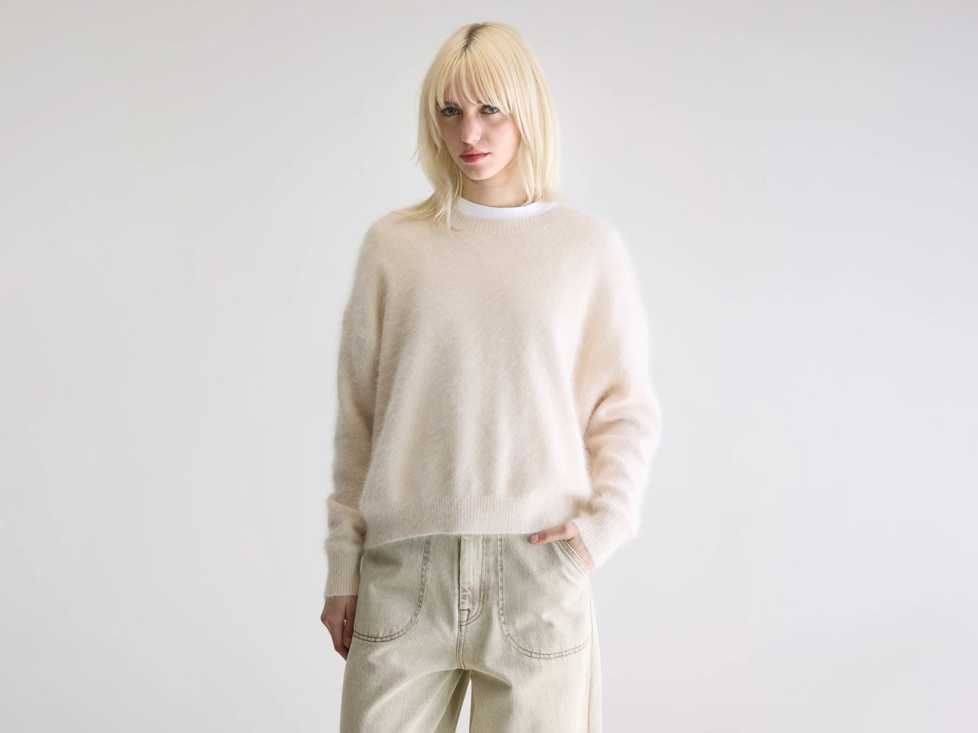 Pull en angora Datus (252 / W / PARCHEMIN)