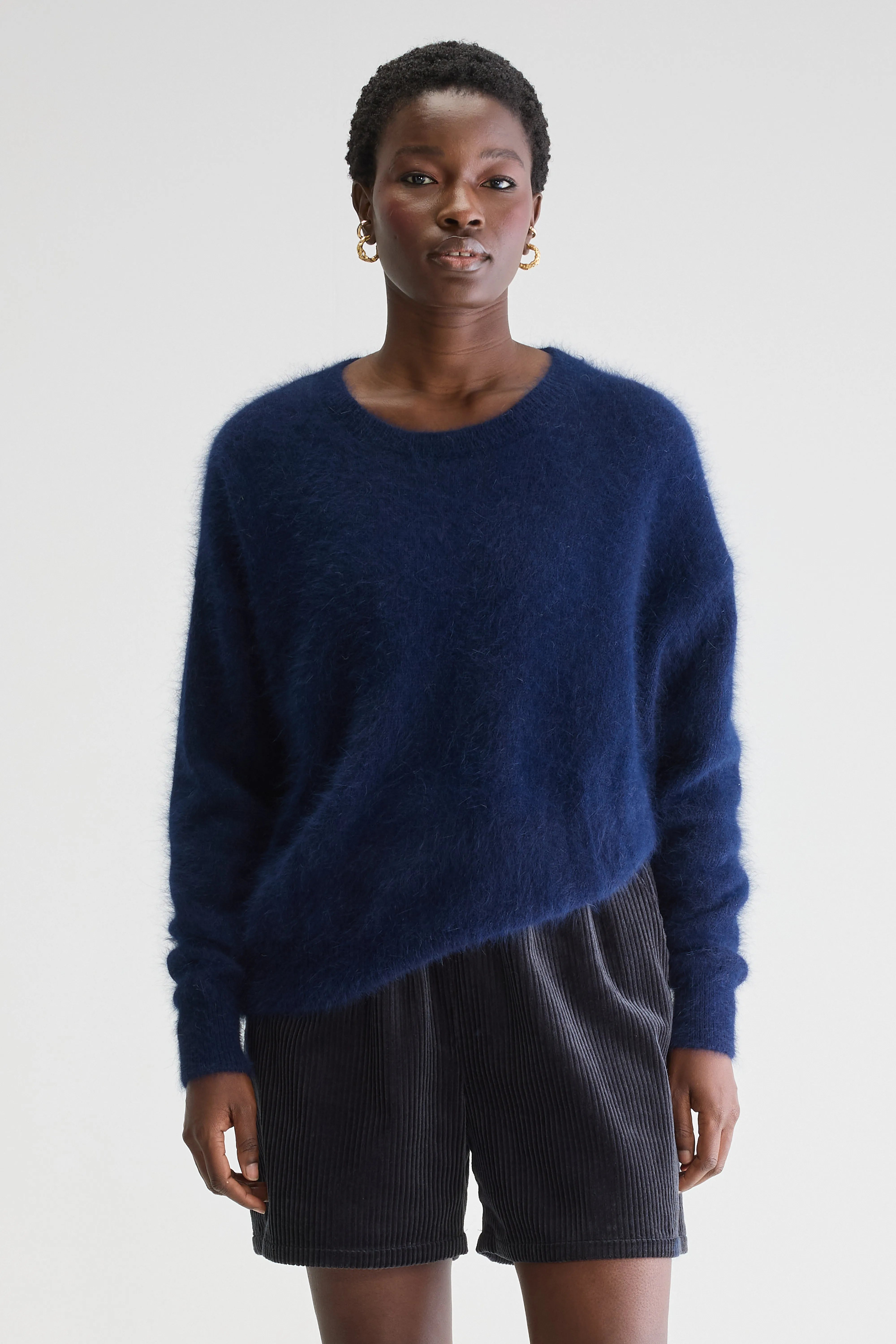 Datus Angora-blend Sweater - Navy For Women | Bellerose