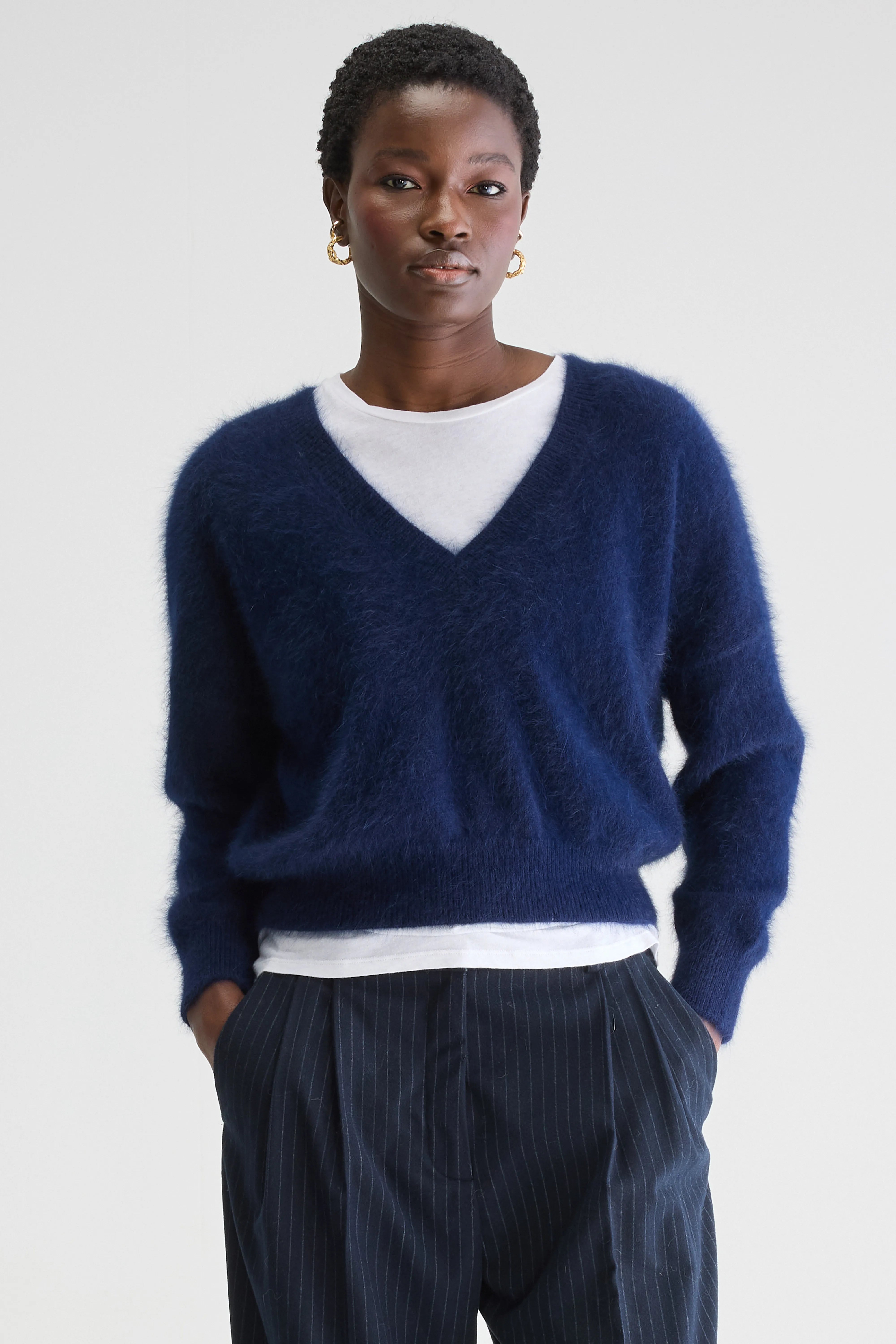 Pull En Angora Datev - Navy Pour Femme | Bellerose