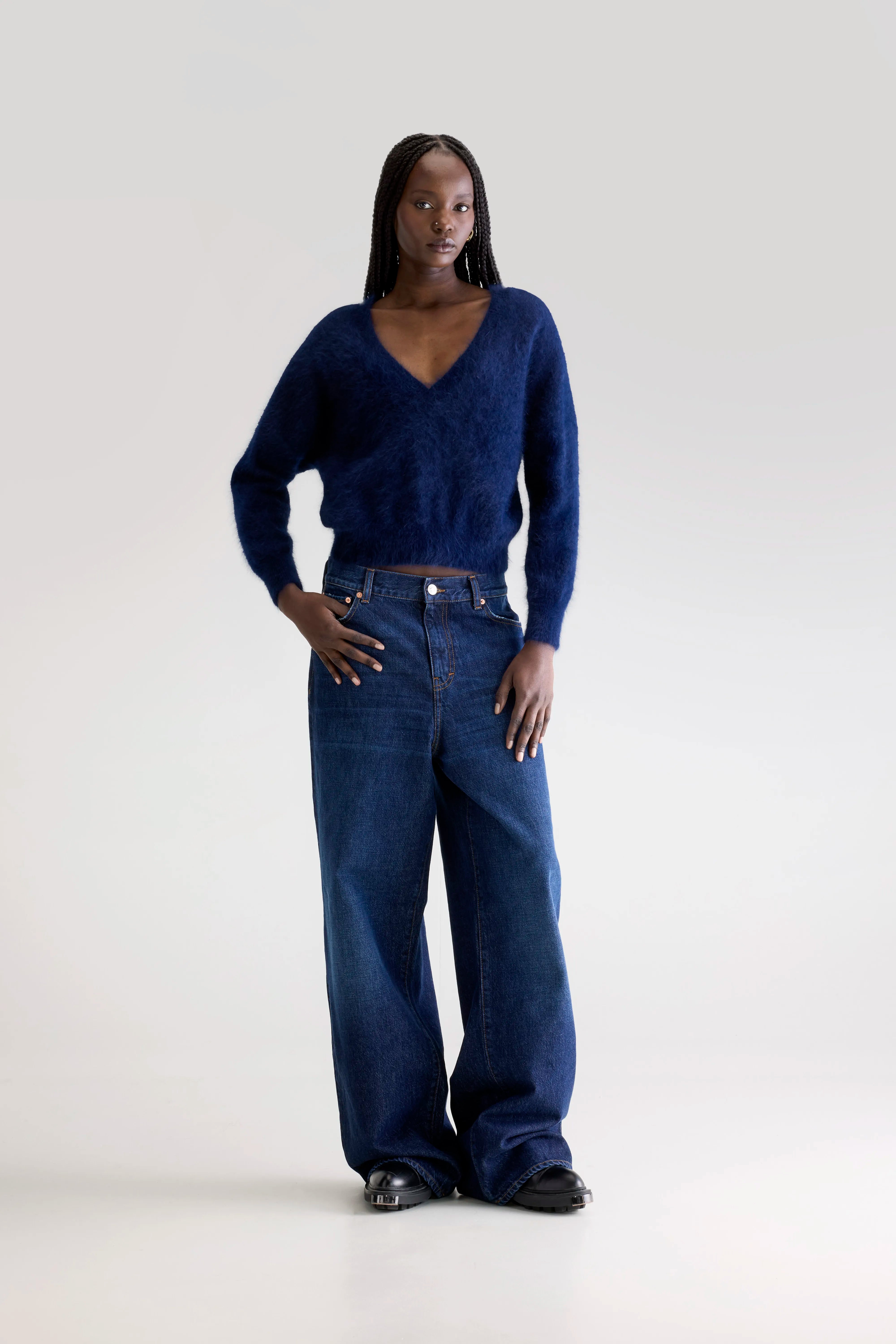 Pull En Angora Datev - Navy Pour Femme | Bellerose