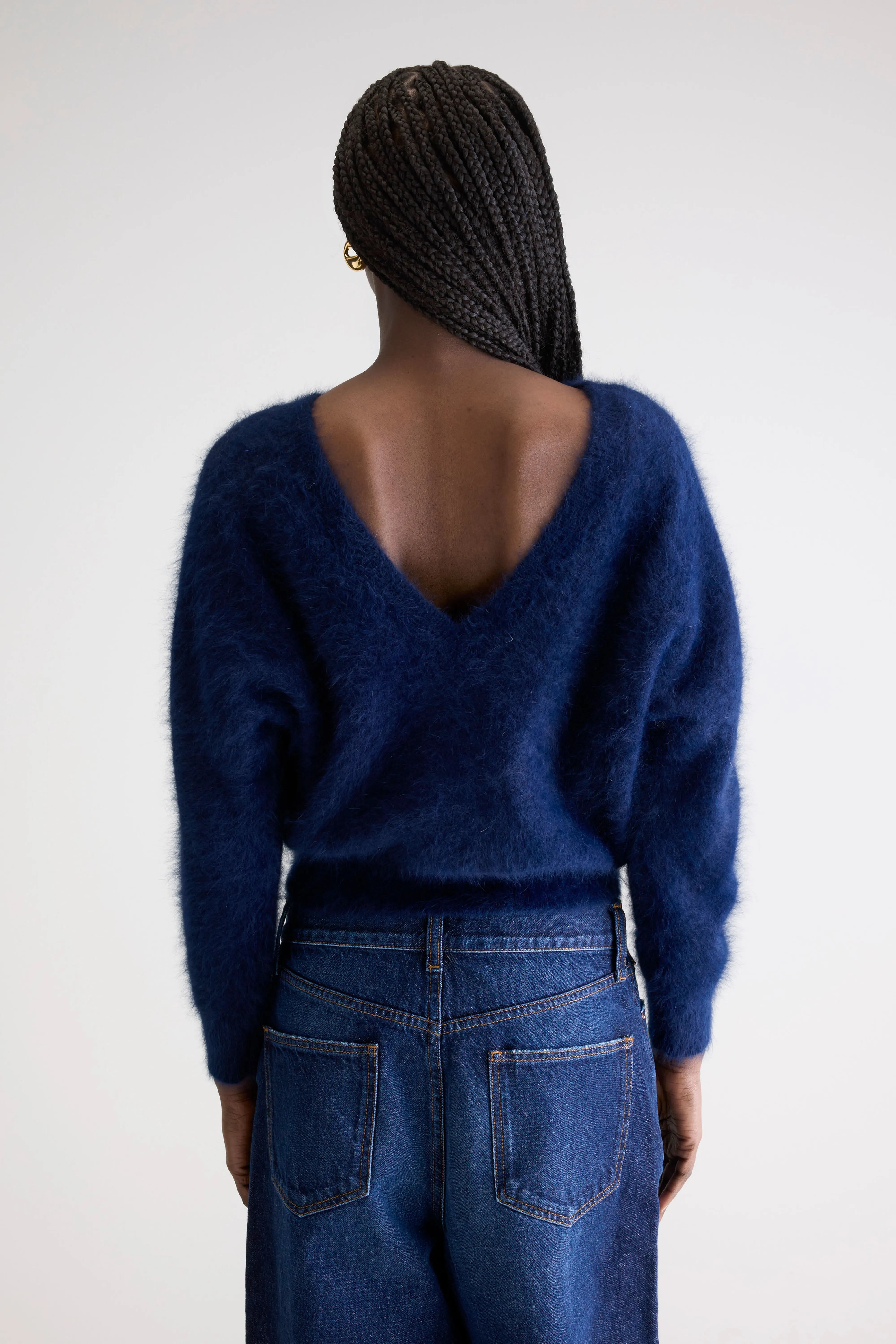 Datev angora-blend sweater (252 / W / NAVY)