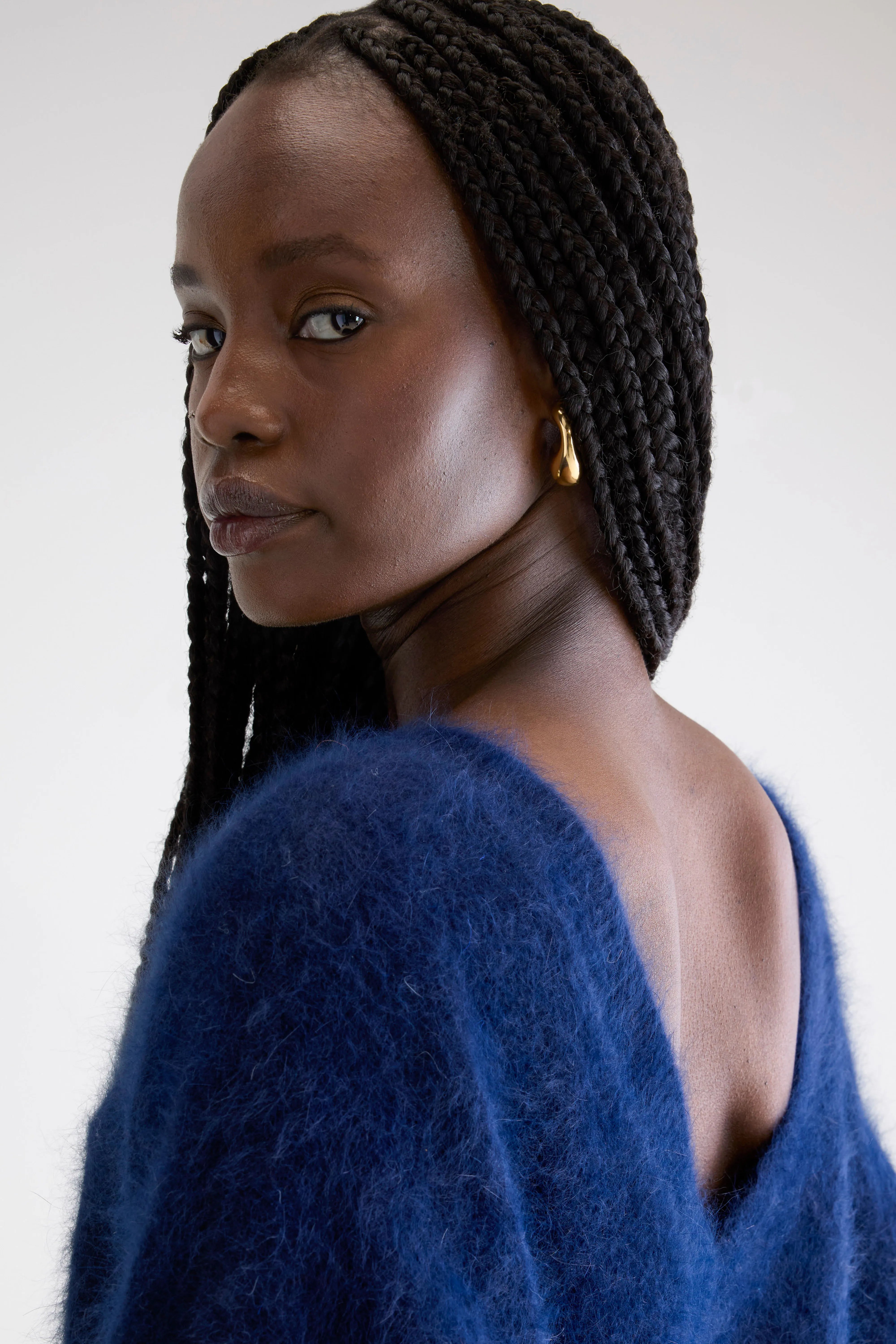 Datev angora-blend sweater (252 / W / NAVY)
