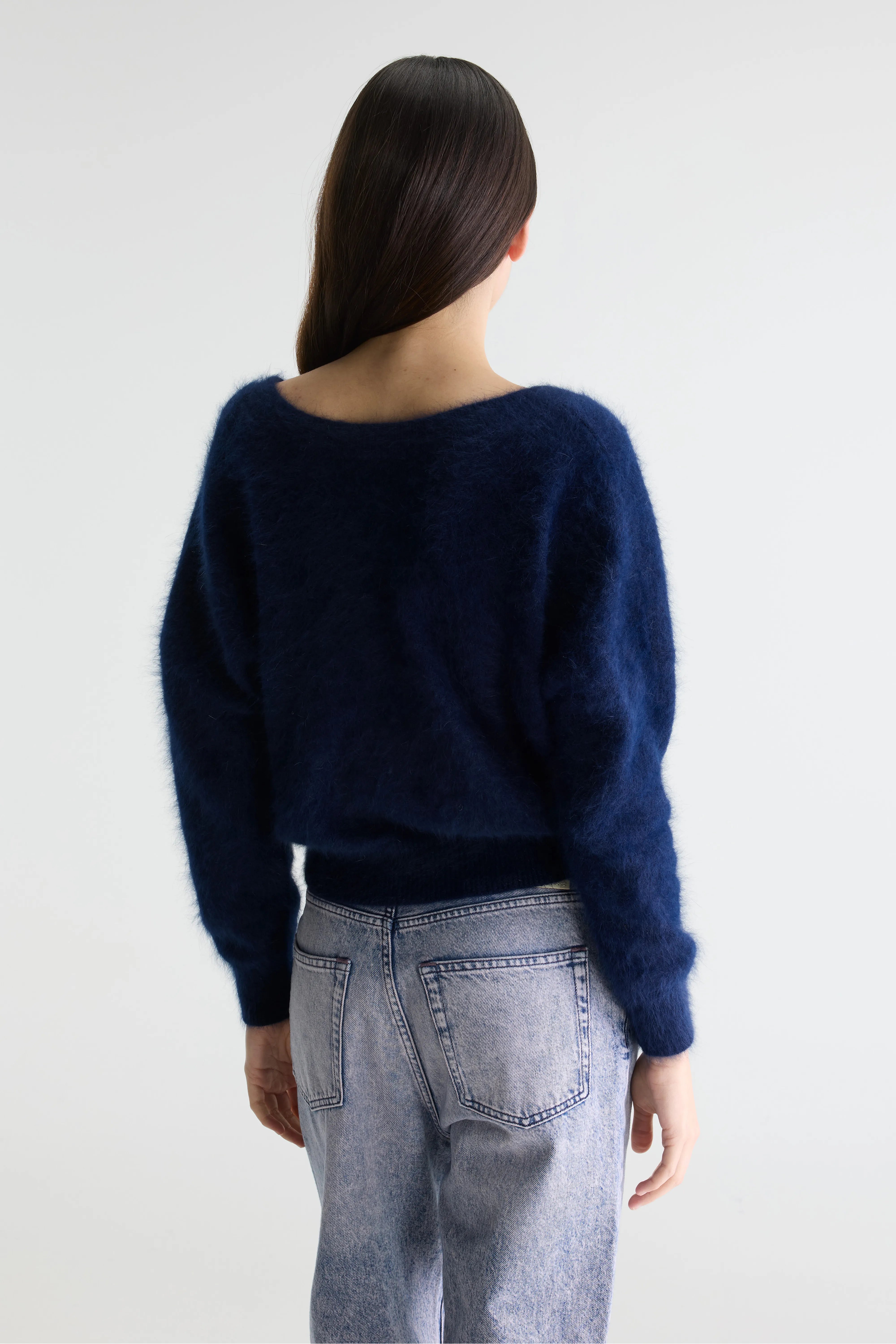 Datev Angora-blend Navy Blue Sweater - Navy For Women | Bellerose