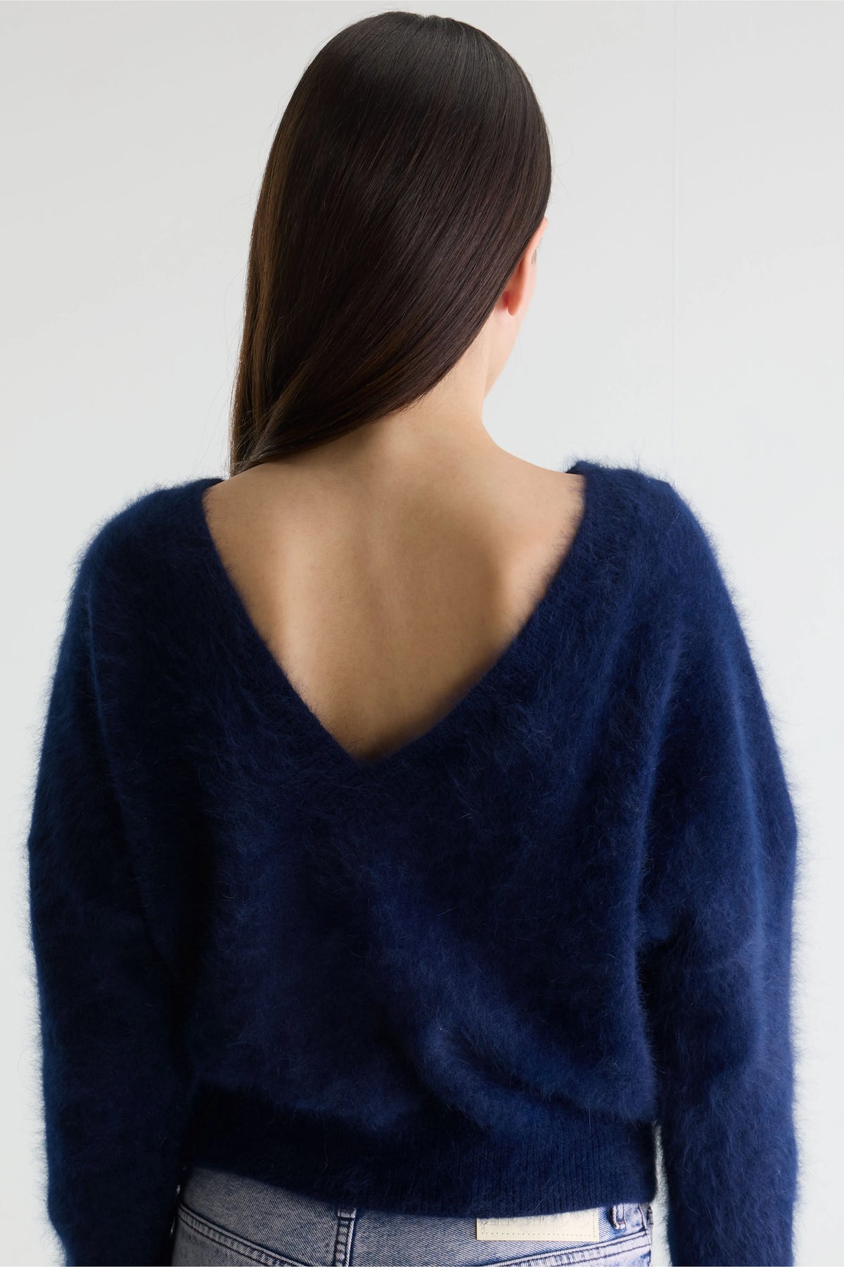 Datev Angora-blend Navy Blue Sweater - Navy For Women | Bellerose