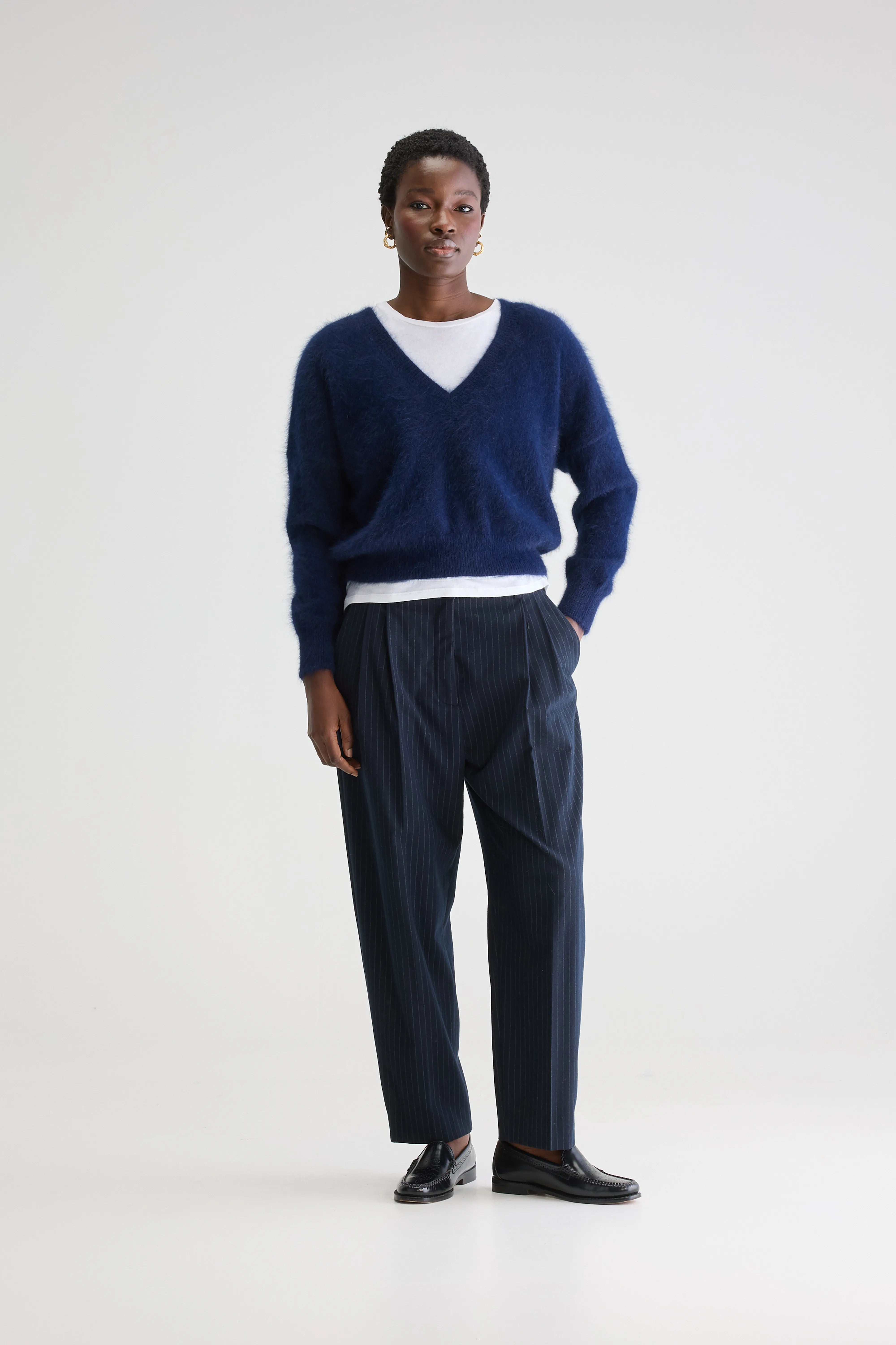 Datev Angora-blend Sweater - Navy For Women | Bellerose