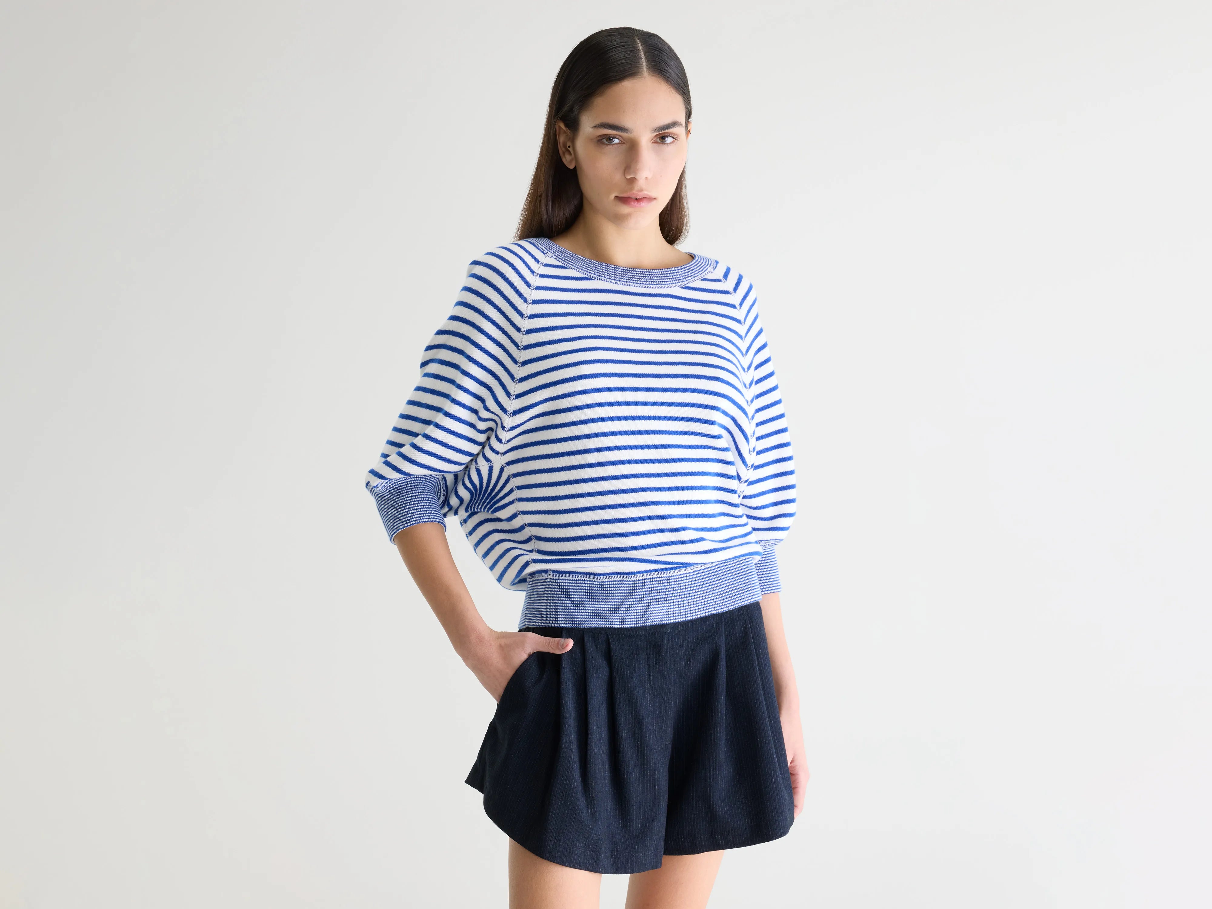 Anglet crew-neck sweater (242 / W / STRIPE A)