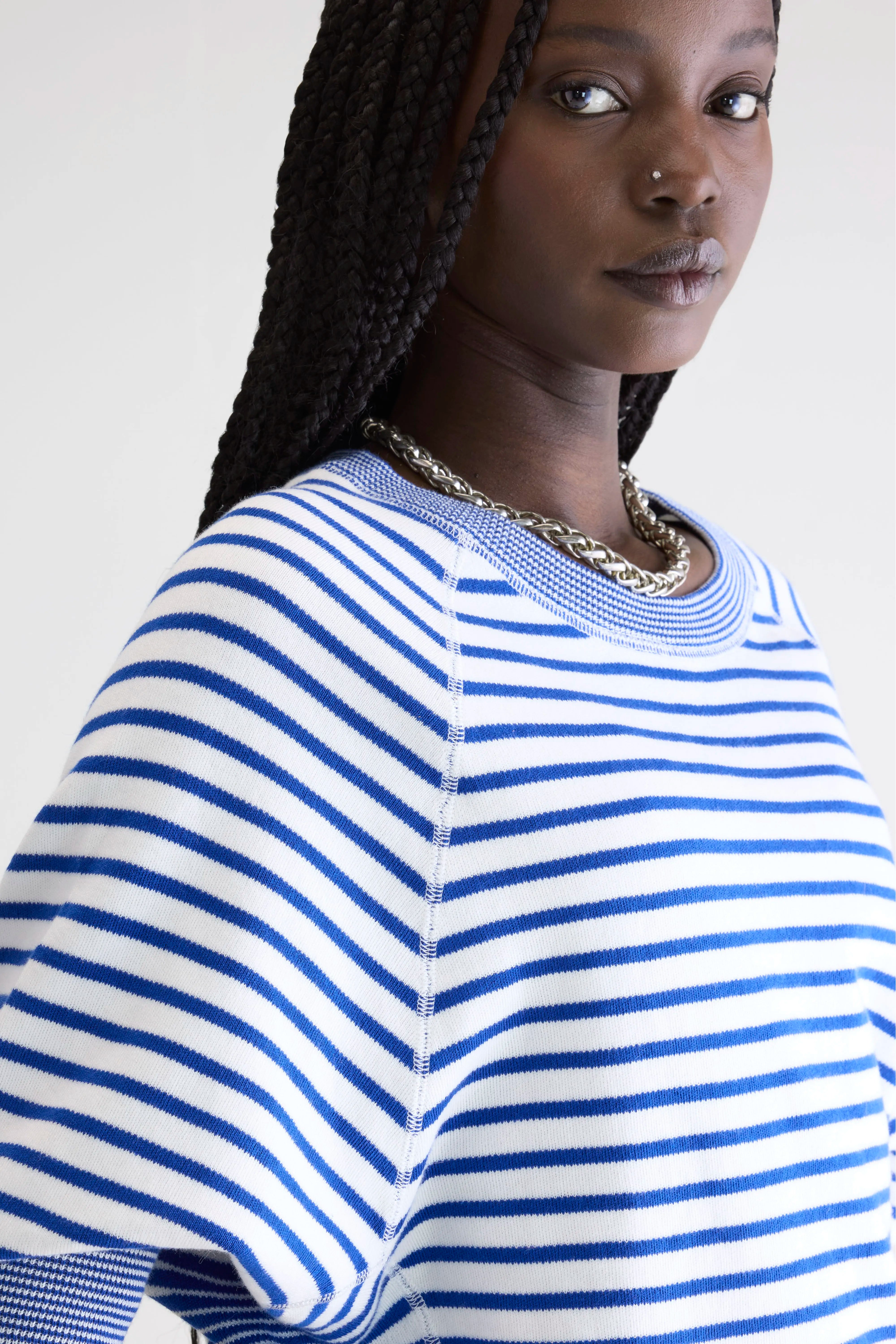 Anglet Ronde-hals Trui - Gitane / Vintage white Voor Dames | Bellerose