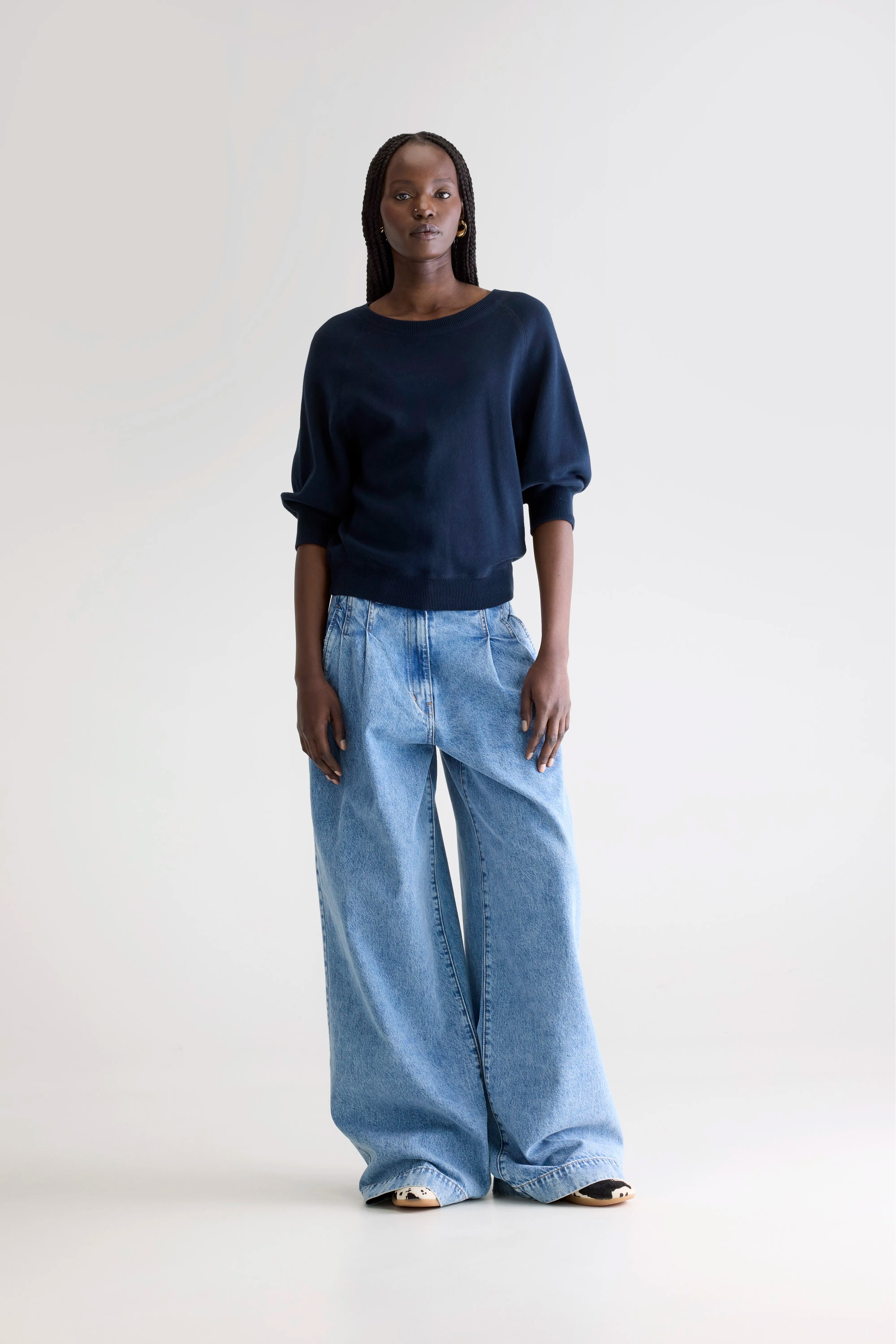 Anglet Ronde-hals Trui - Navy Voor Dames | Bellerose