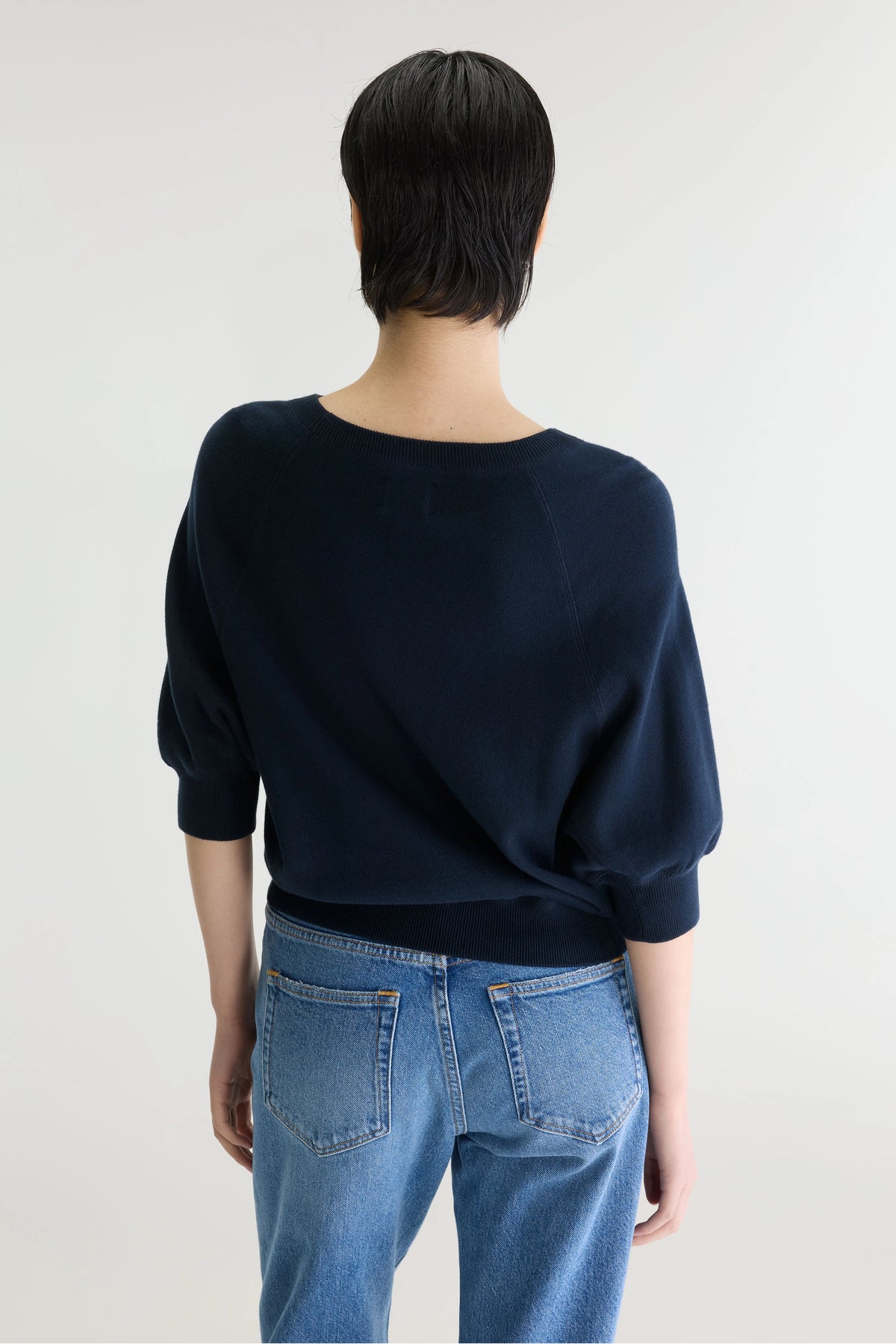 Anglet trui met ronde hals (242 / W / NAVY)