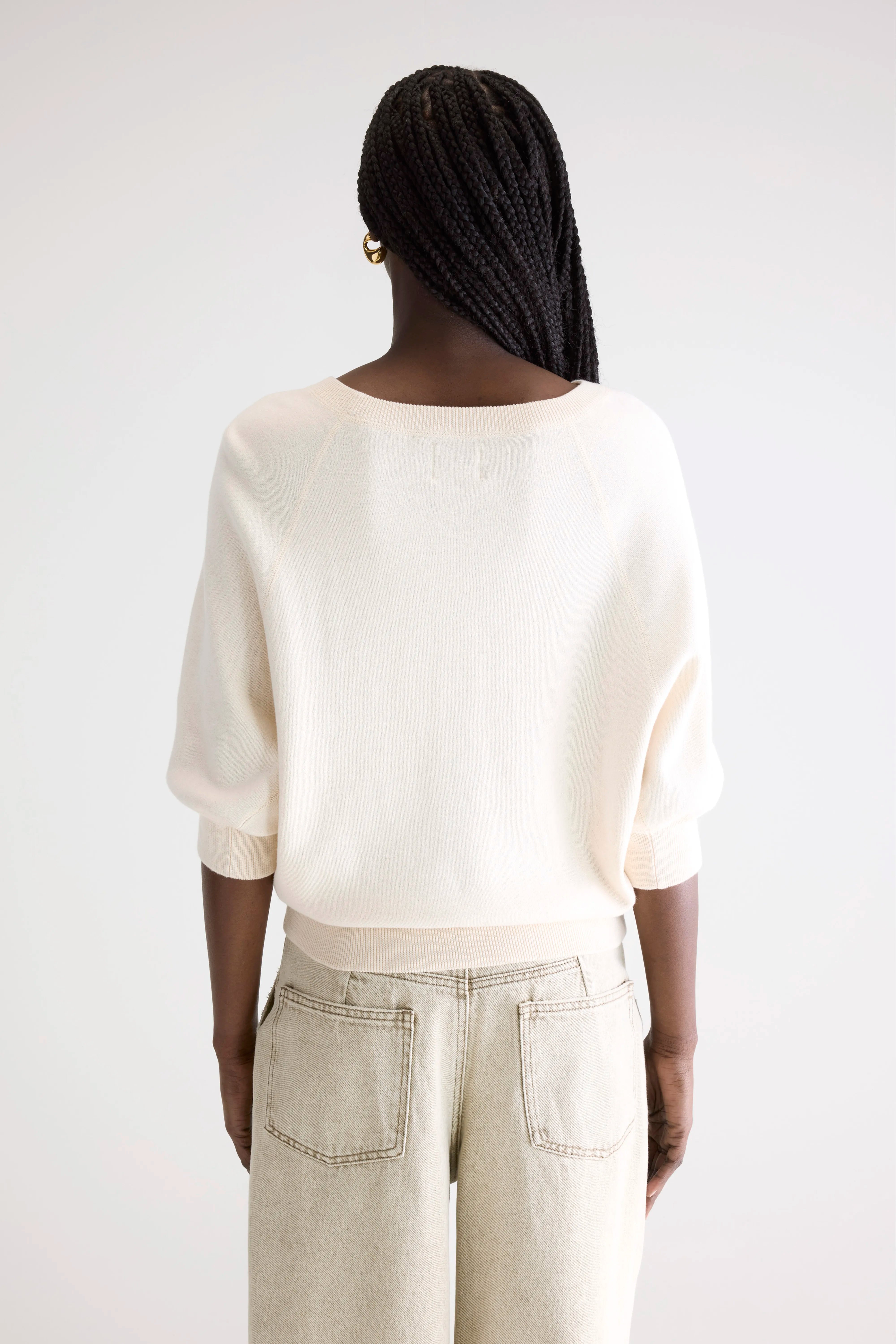 Anglet crew-neck sweater (242 / W / MILKY WAY)