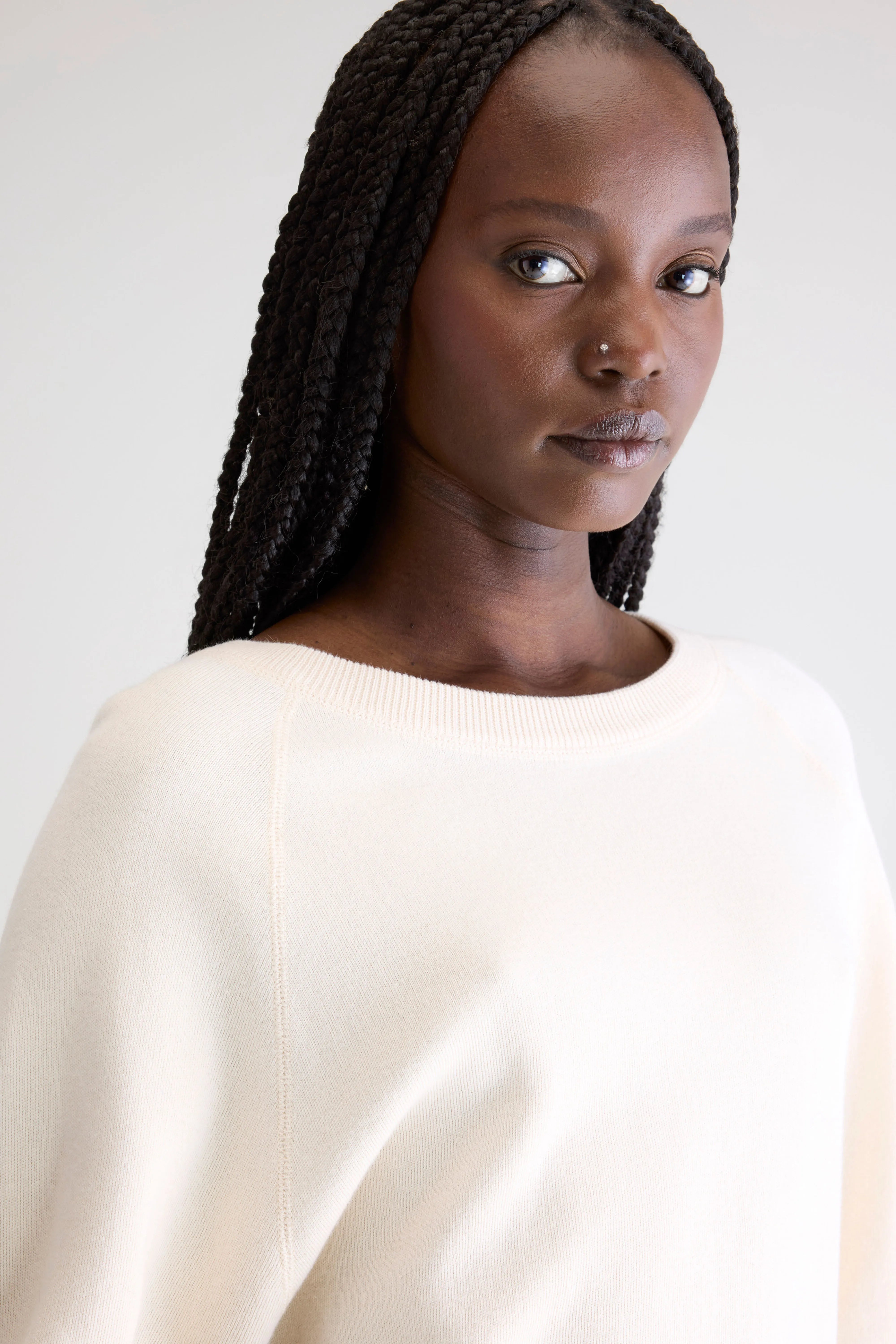 Anglet crew-neck sweater (242 / W / MILKY WAY)
