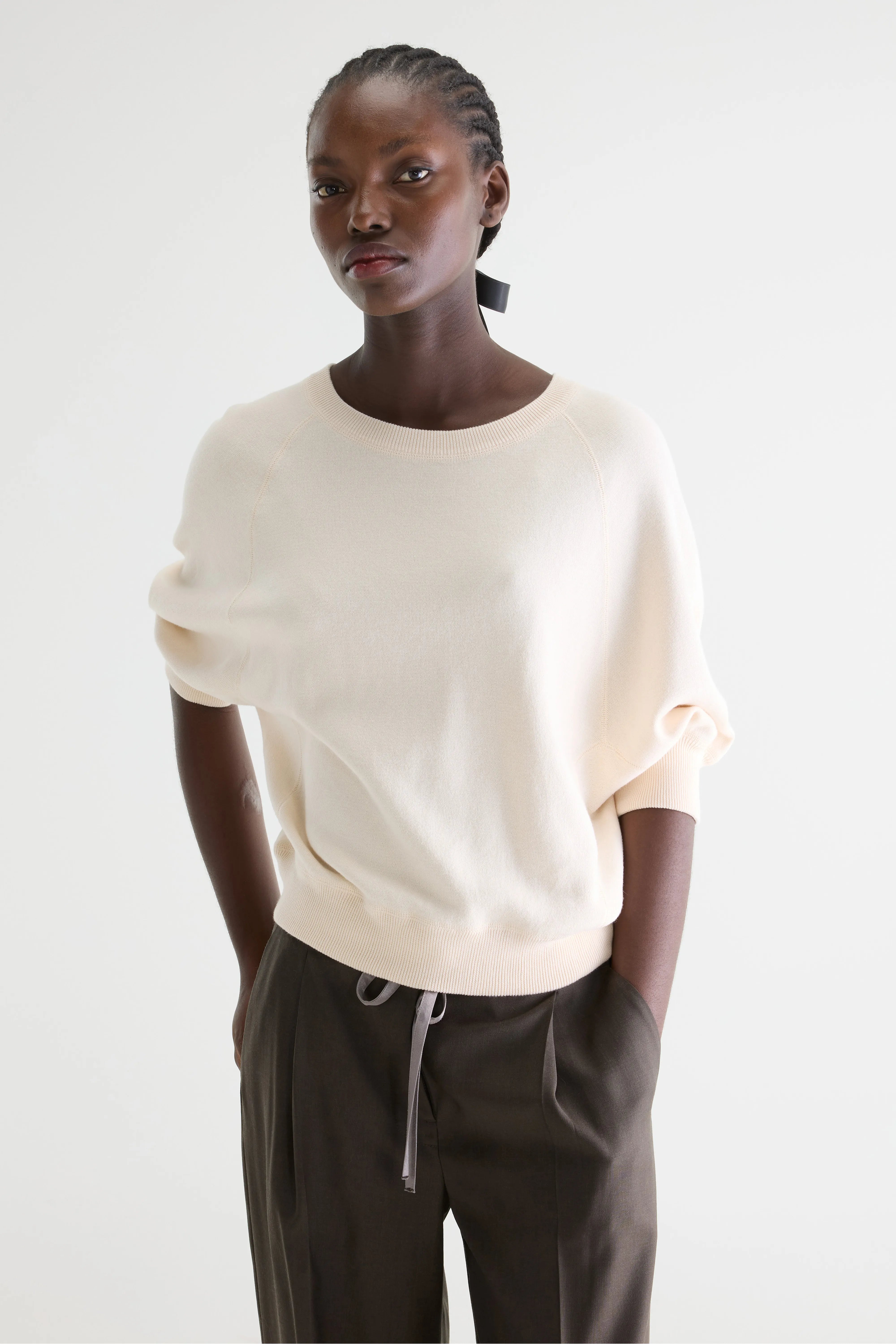 Pull Col Rond Écru Anglet - Milky way Pour Femme | Bellerose