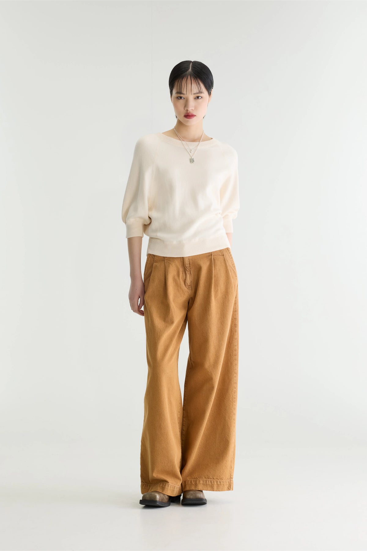 Anglet Crewneck Sweater - Milky way For Women | Bellerose