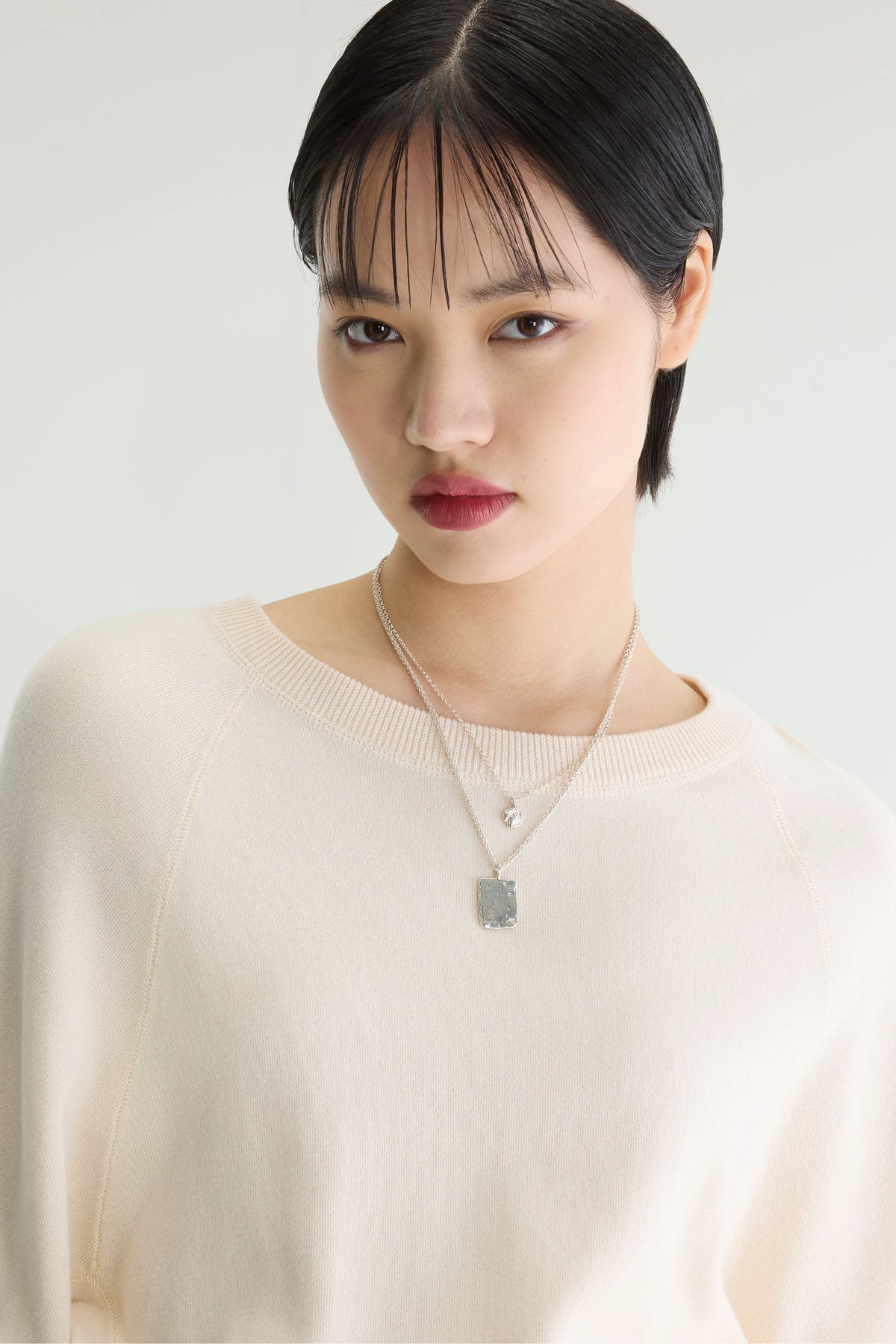 Anglet Crewneck Sweater - Milky way For Women | Bellerose