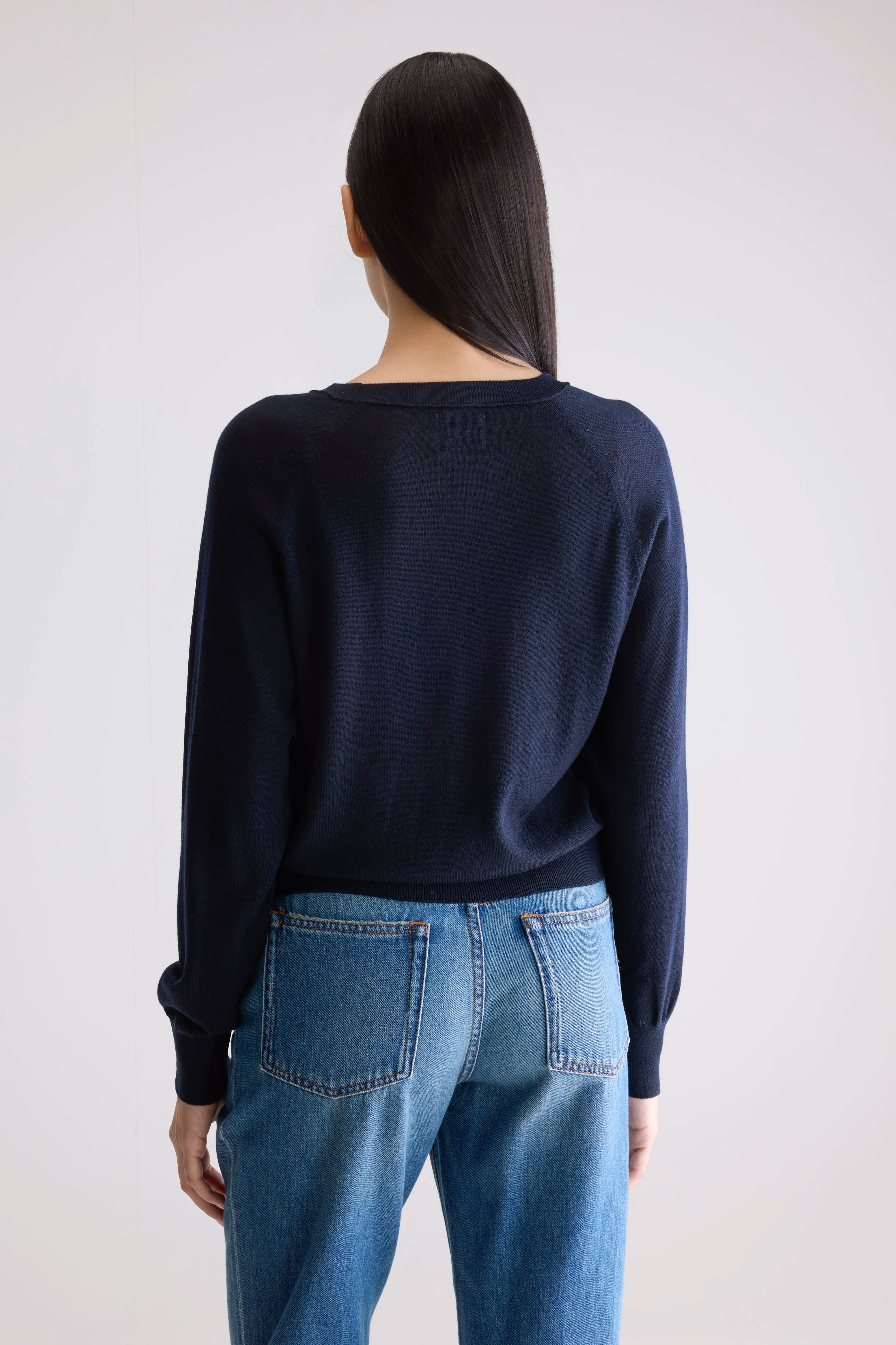 Delen Classic Crewneck Sweater - Navy For Women | Bellerose