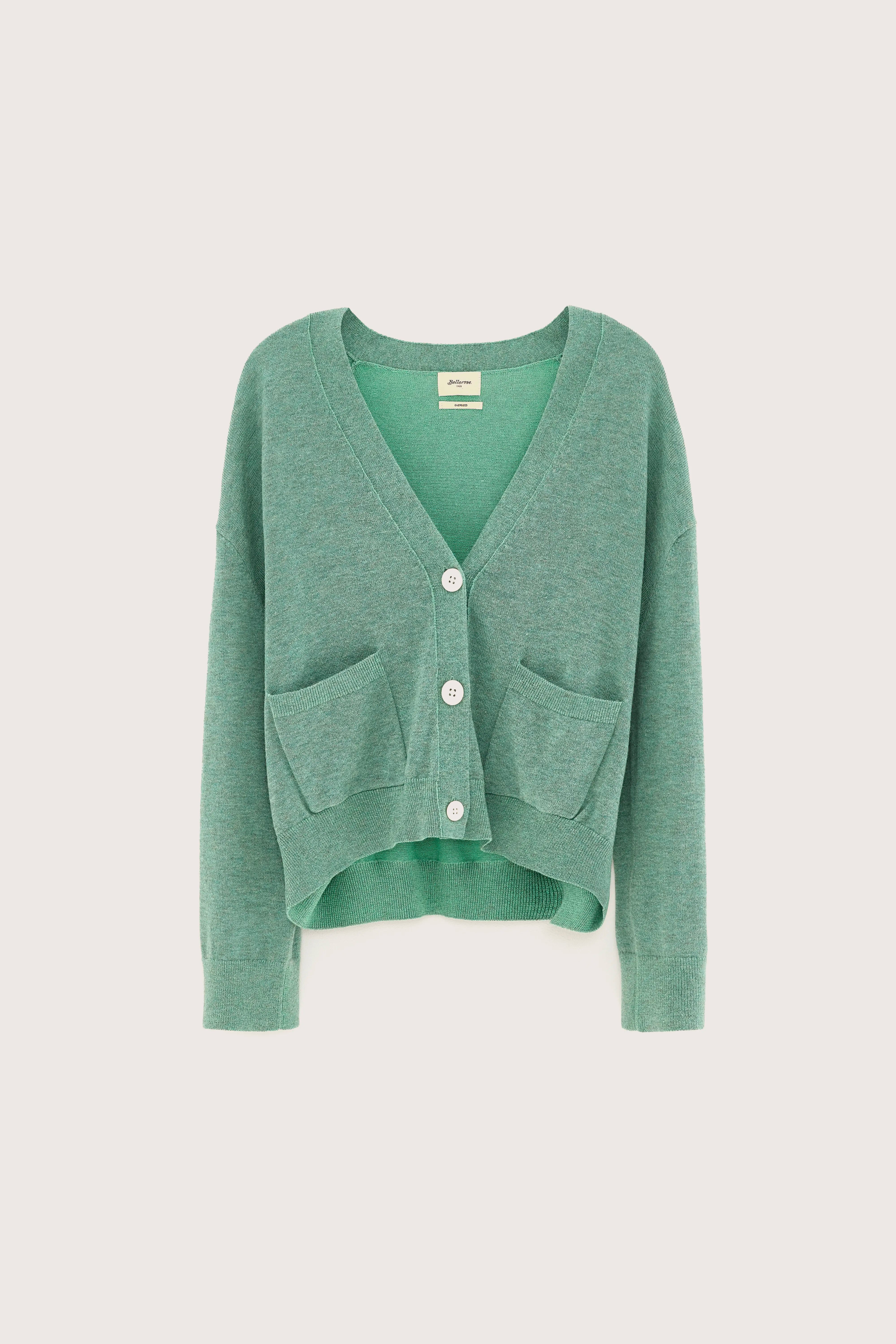 Gakkin cardigan met v-hals (251 / W / PRAIRIE)