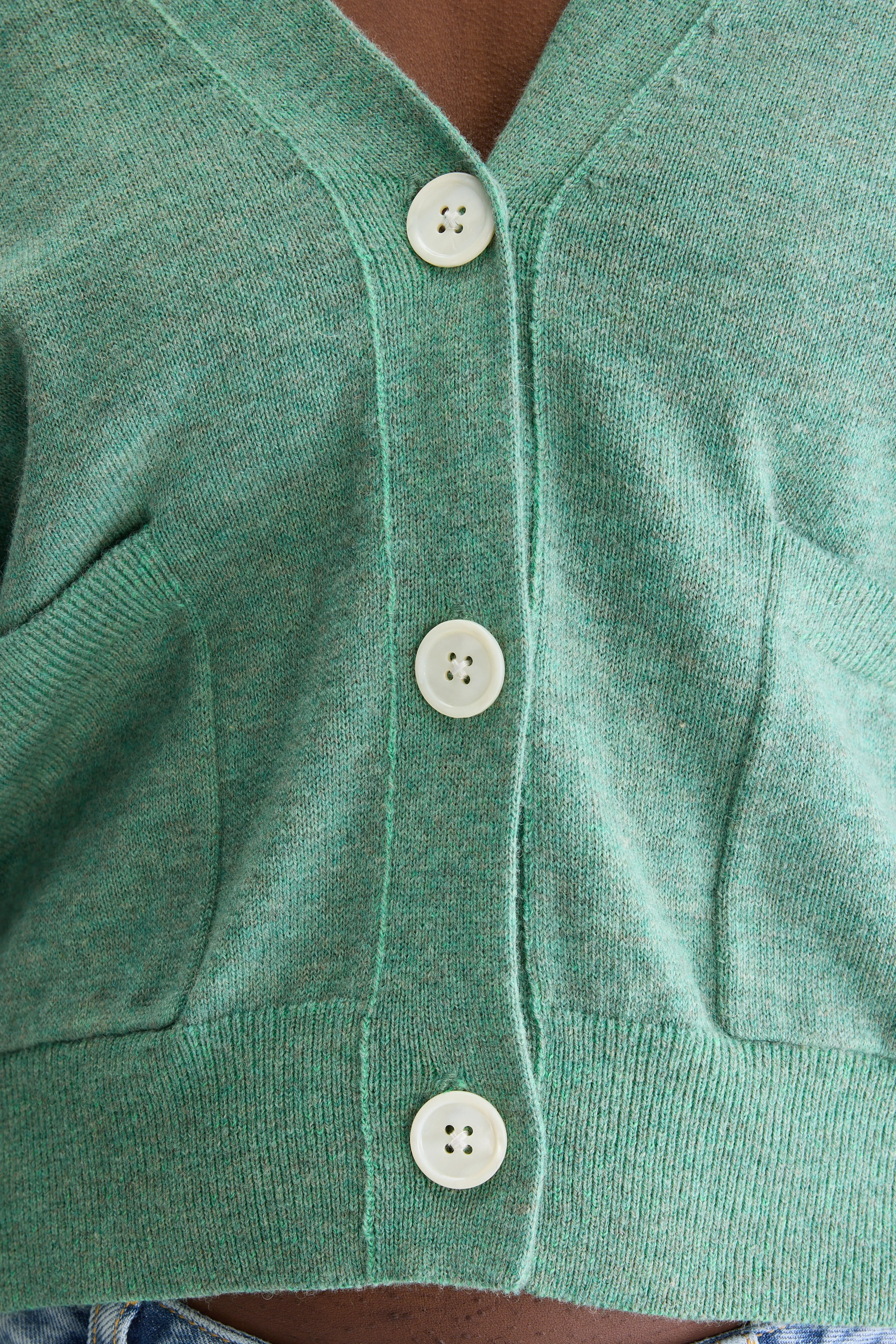 Gakkin cardigan met v-hals (251 / W / PRAIRIE)