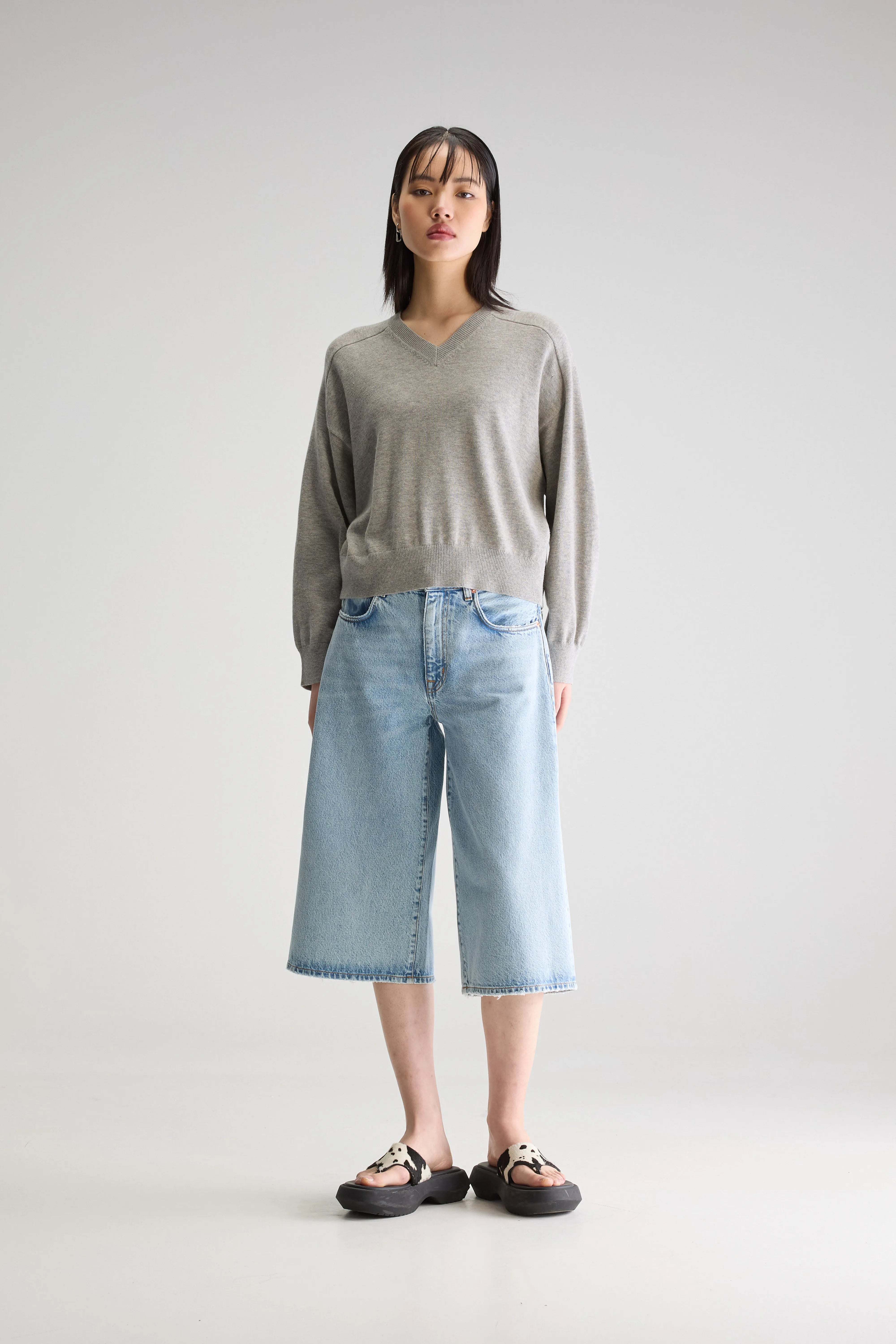 Gakor V-neck Sweater - H. grey For Women | Bellerose