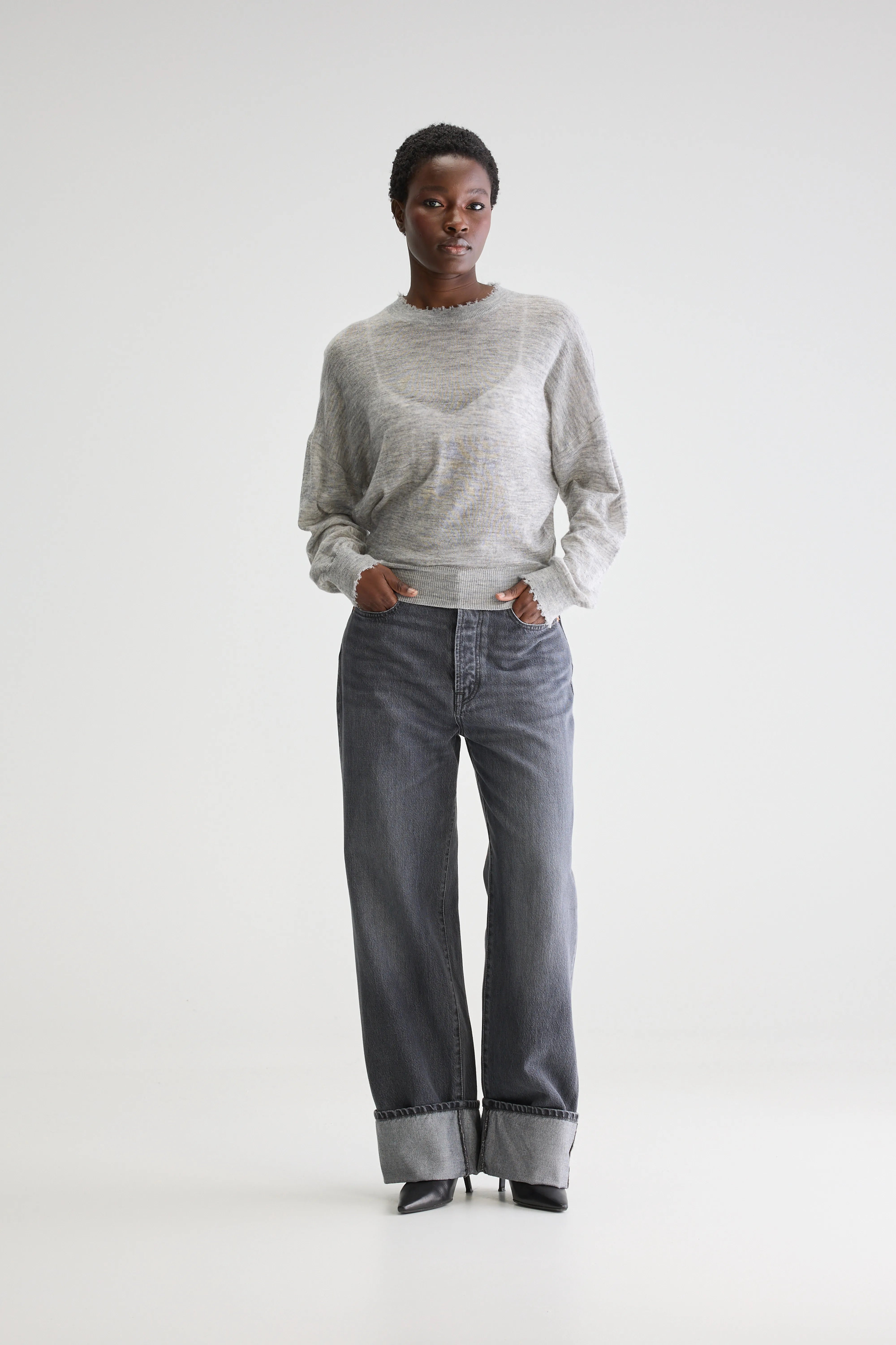 Pull Col Rond Rybala - H. grey Pour Femme | Bellerose