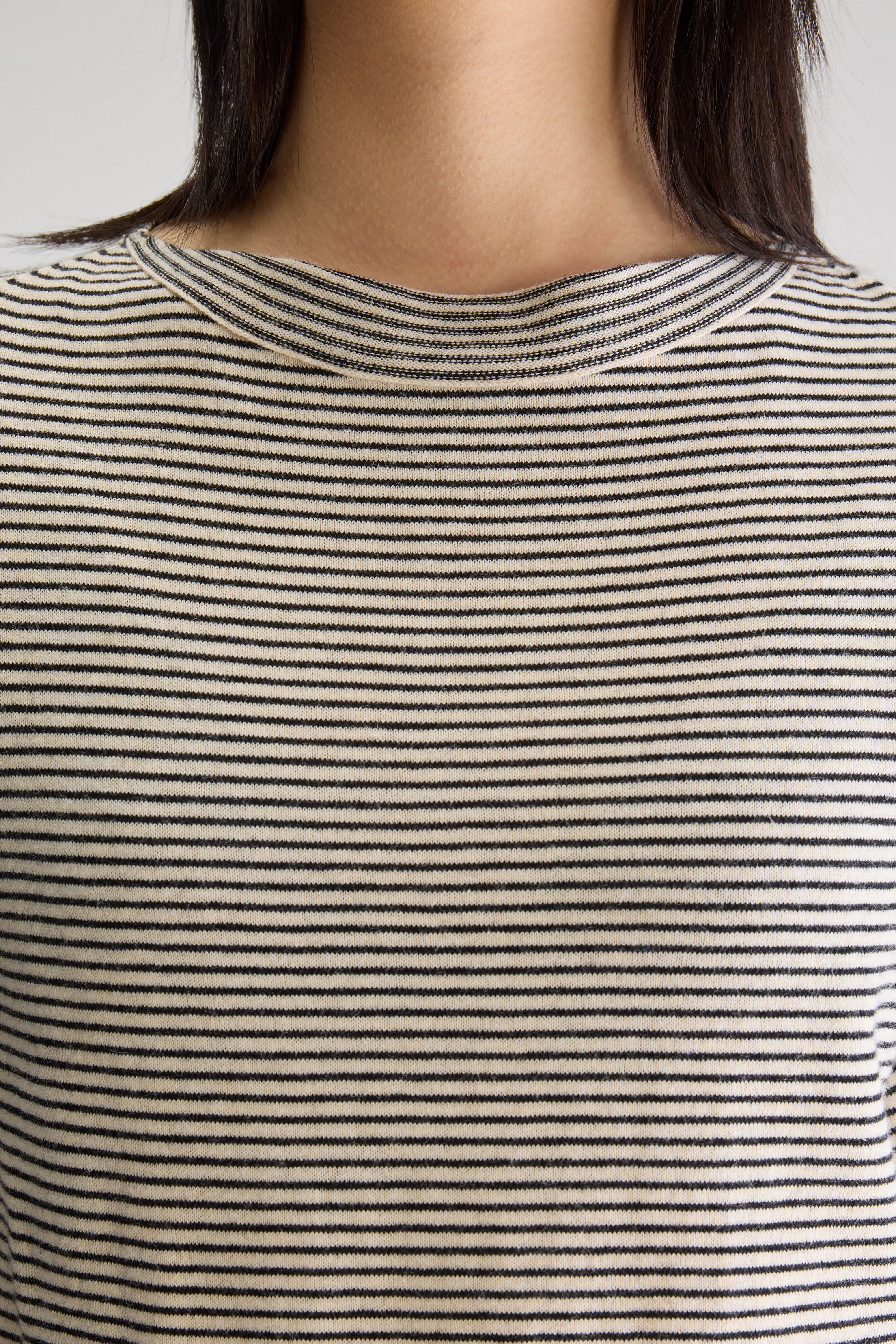 Gop Boatneck Sweater - Milk / Off black For Women | Bellerose