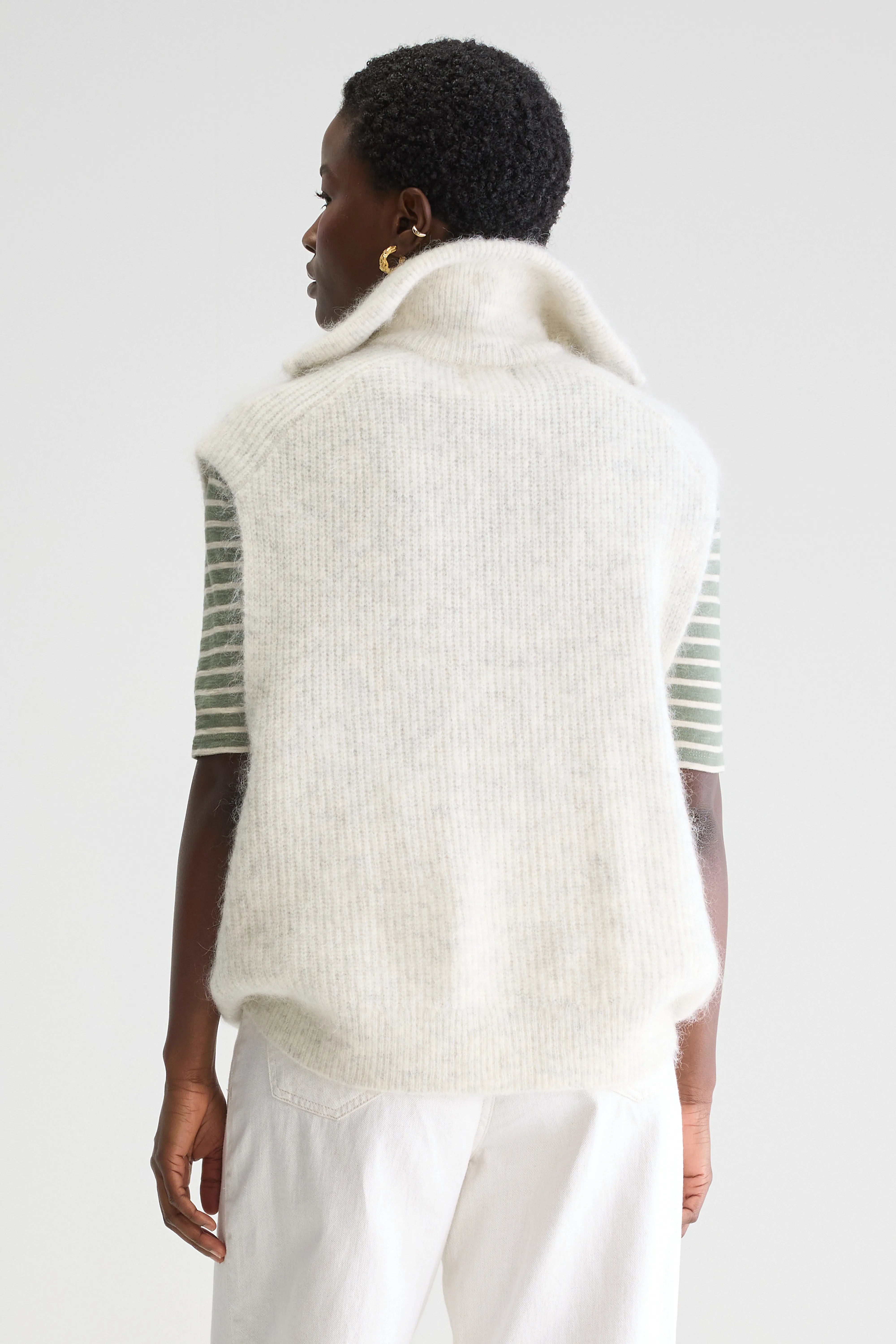 Auran Knitted Tank Top - Ecru / Oyster For Women | Bellerose