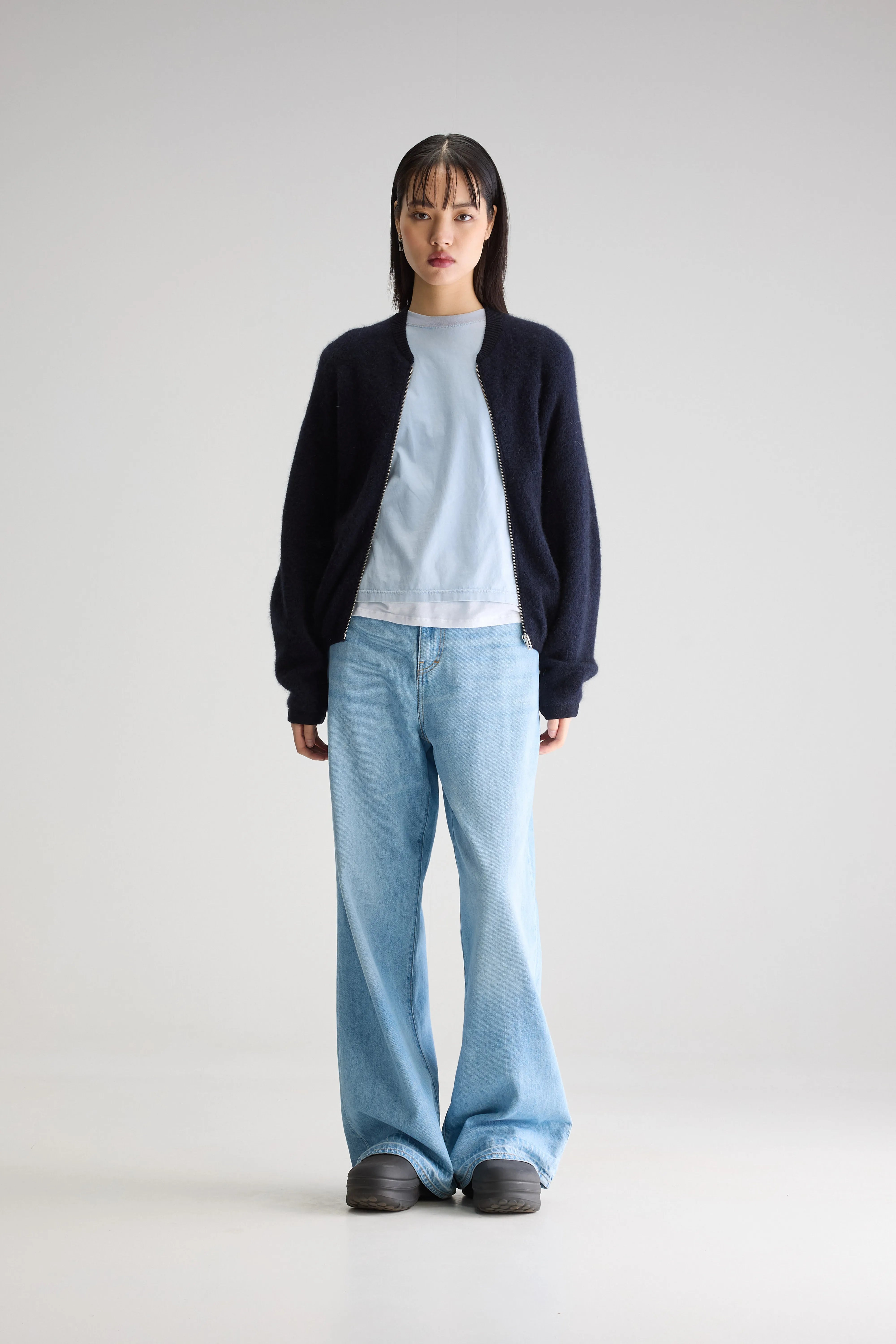 Asedi cardigan met rits (252 / W / NAVY)
