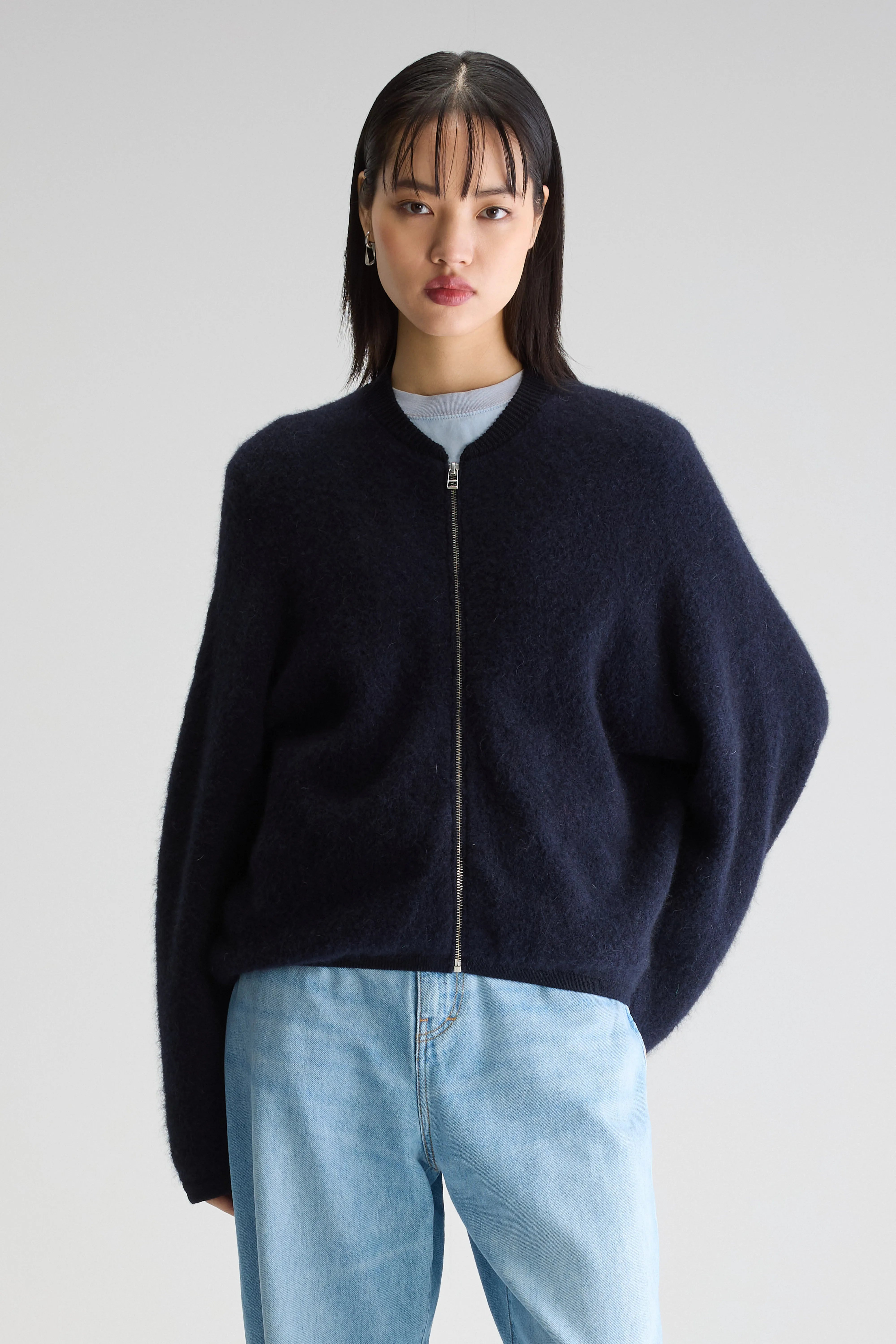 Asedi cardigan met rits (252 / W / NAVY)