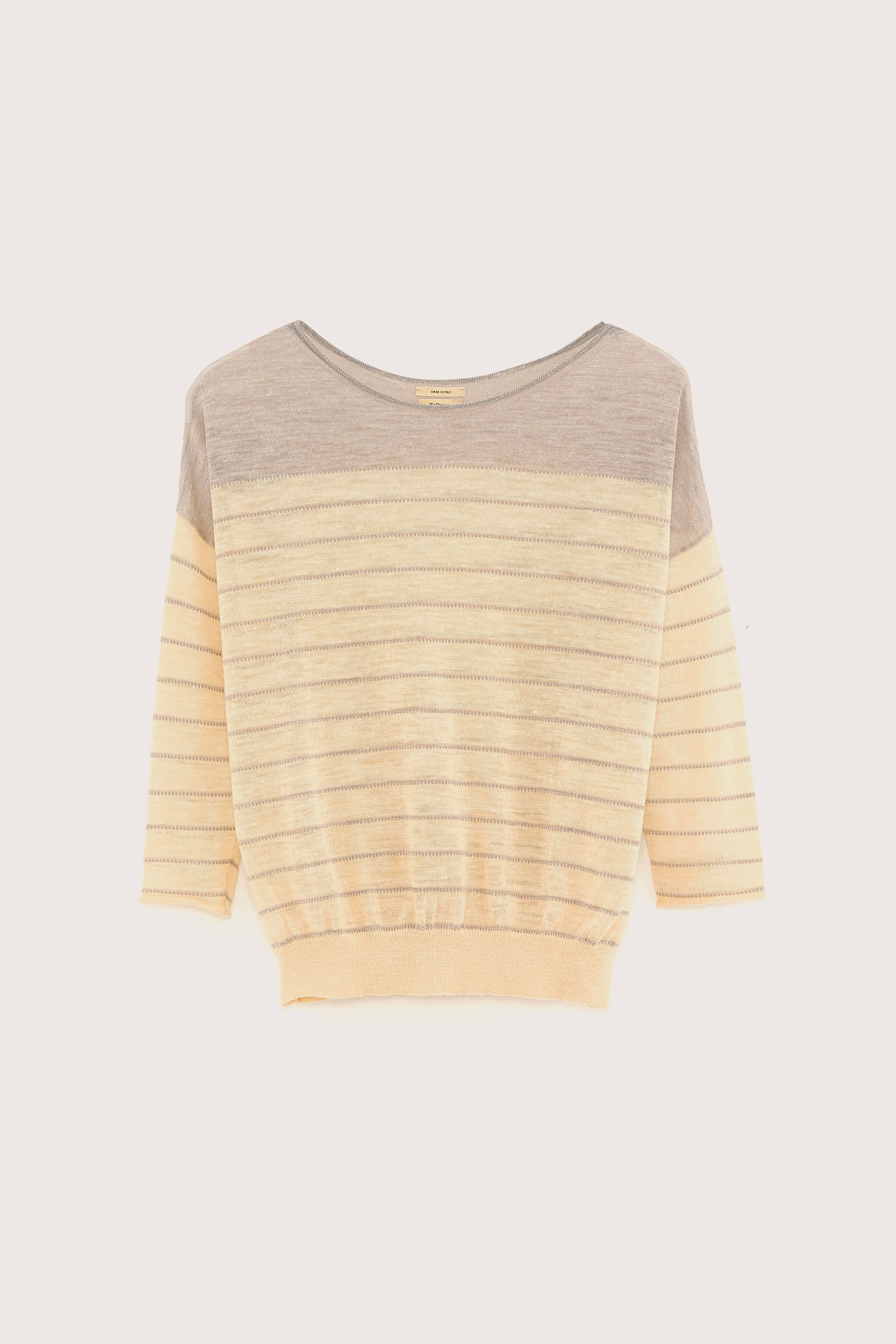 Neep boat-neck sweater (251 / W / STRIPE A)