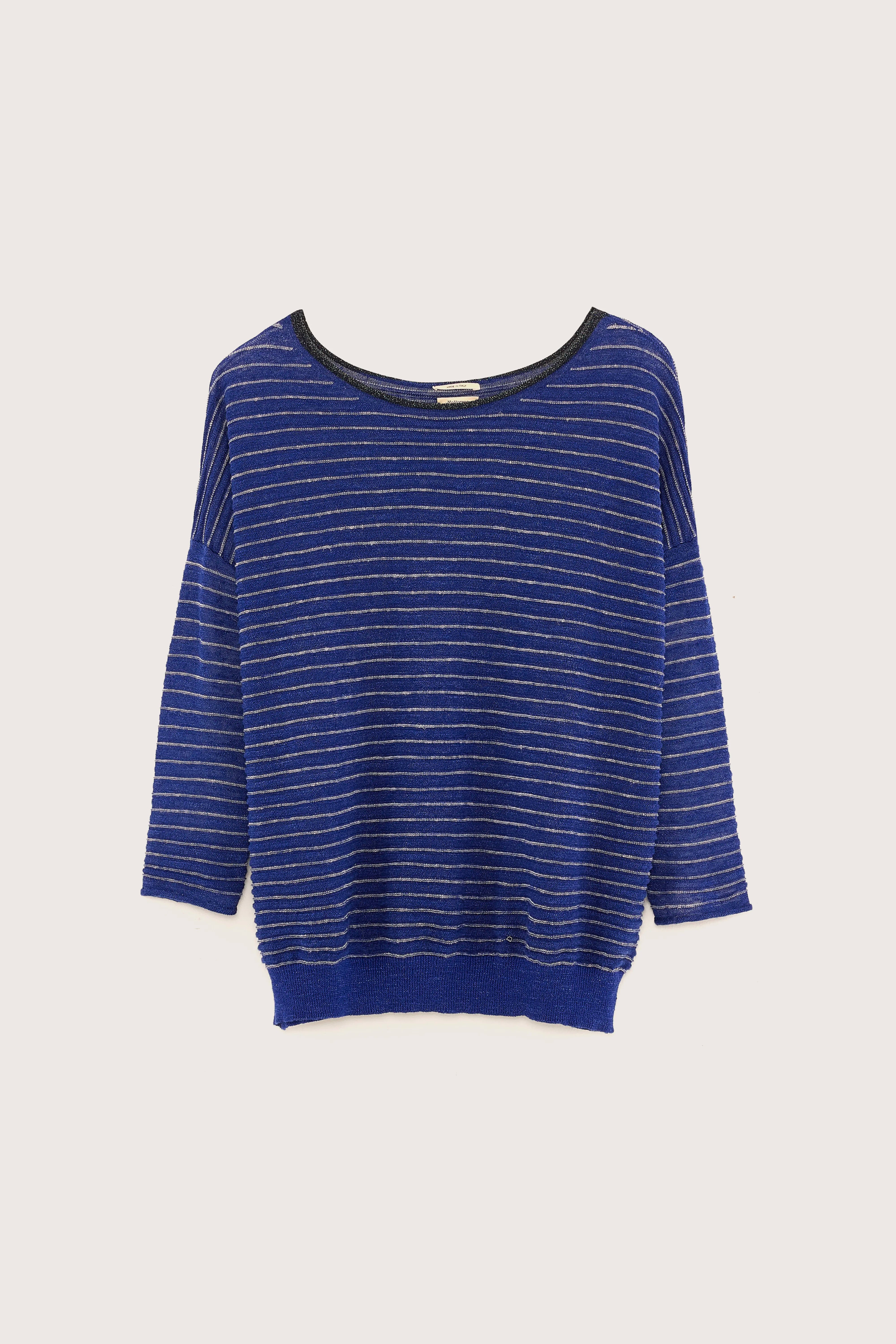 Neep boat-neck sweater (251 / W / STRIPE A)