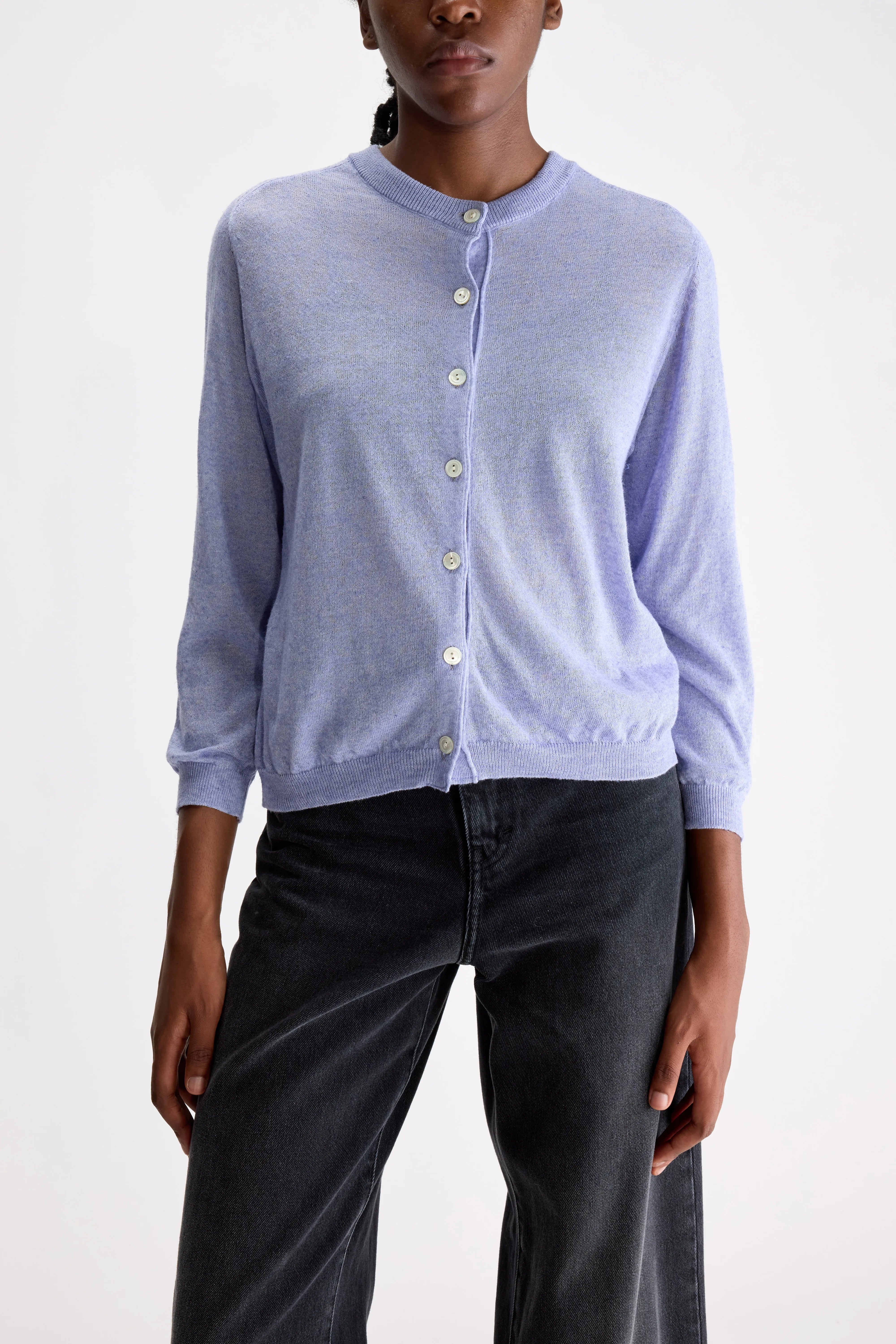 Neeta Classic Cardigan - Lavender For Women | Bellerose